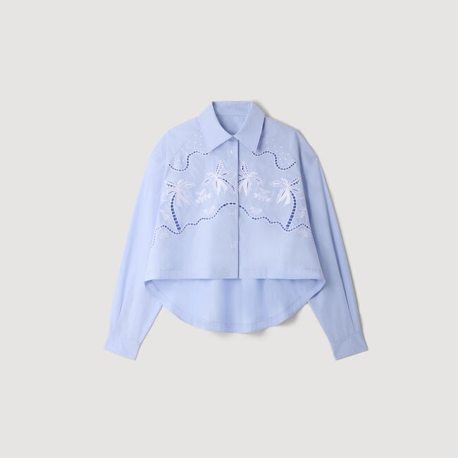 Chemise en coton brod&eacute;e
