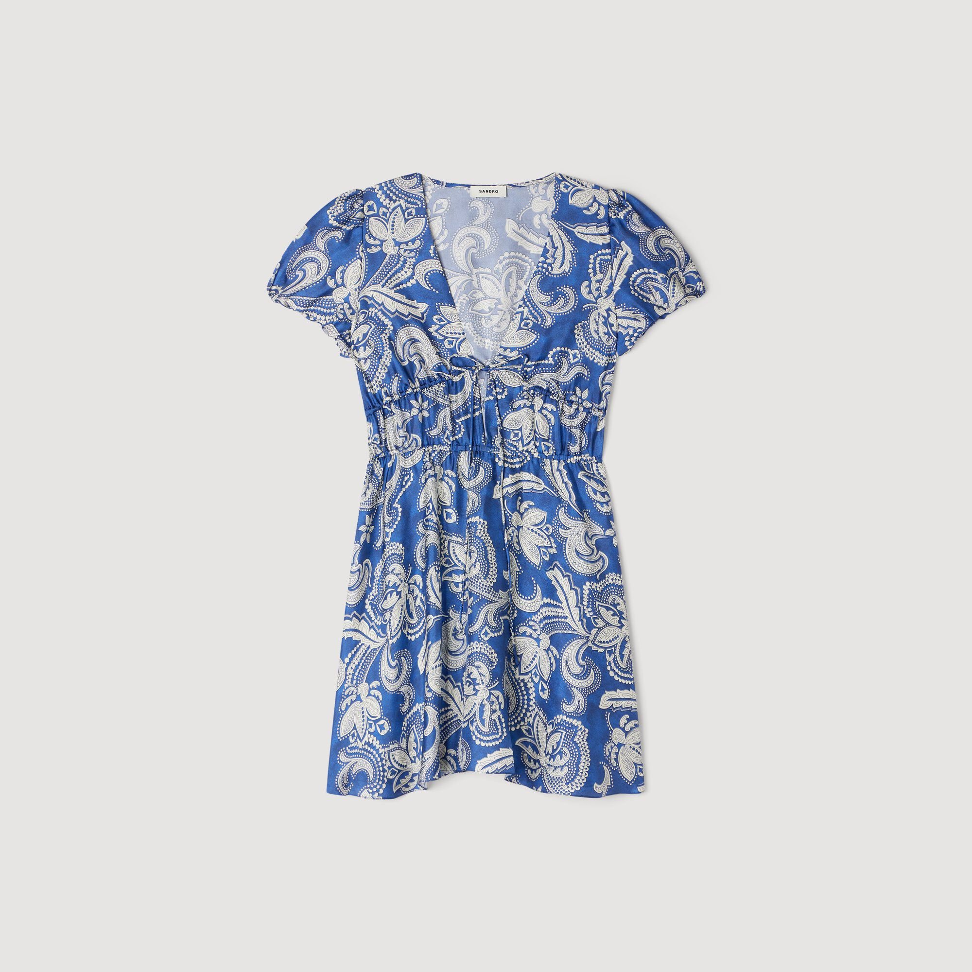 Robe courte &agrave; imprim&eacute; floral 