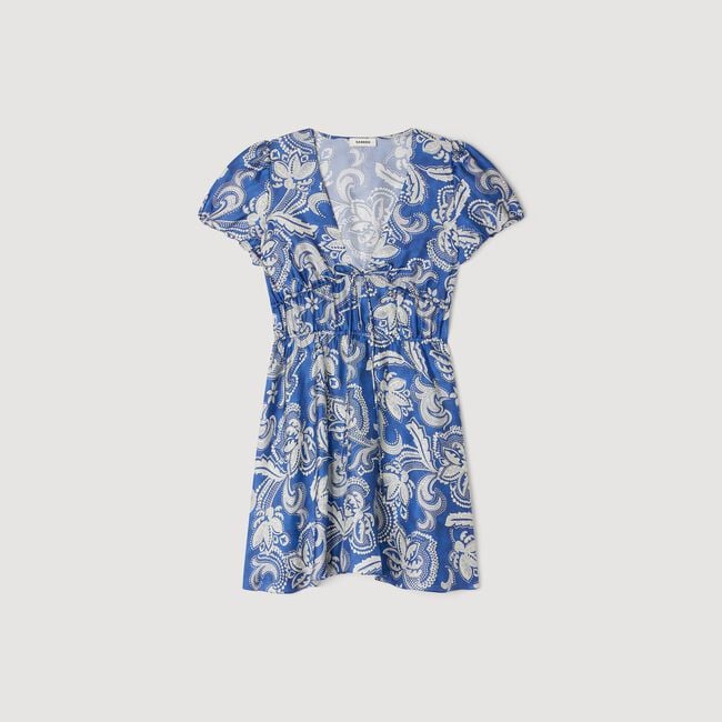 Robe courte &agrave; imprim&eacute; floral 