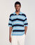 Polo rayé en maille