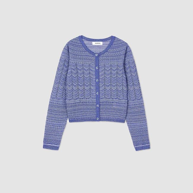 Cardigan en maille scintillante