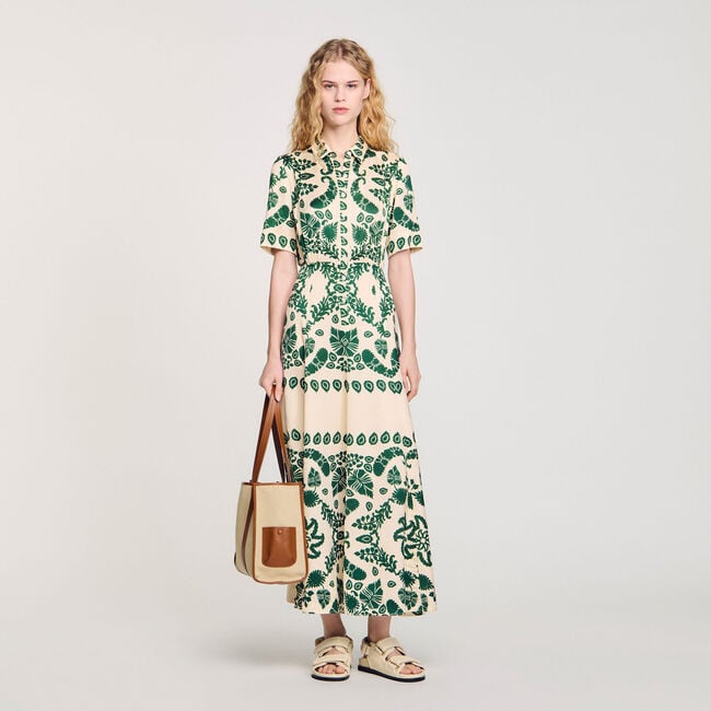 Robe longue à imprimé fleuri 