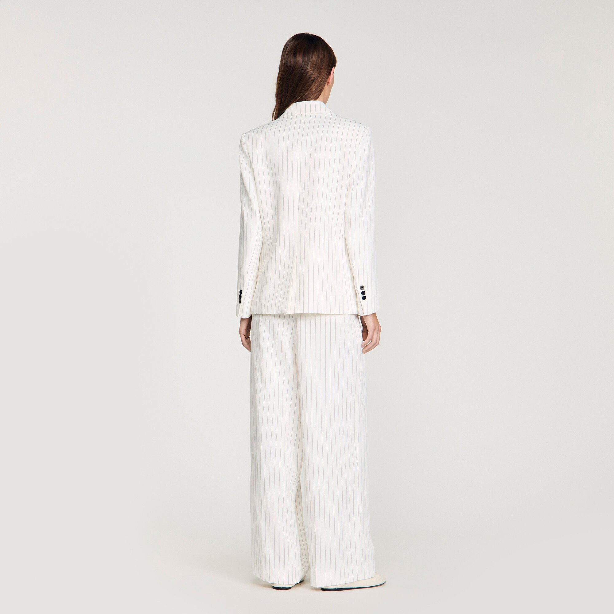 Veste de tailleur ray&eacute;e