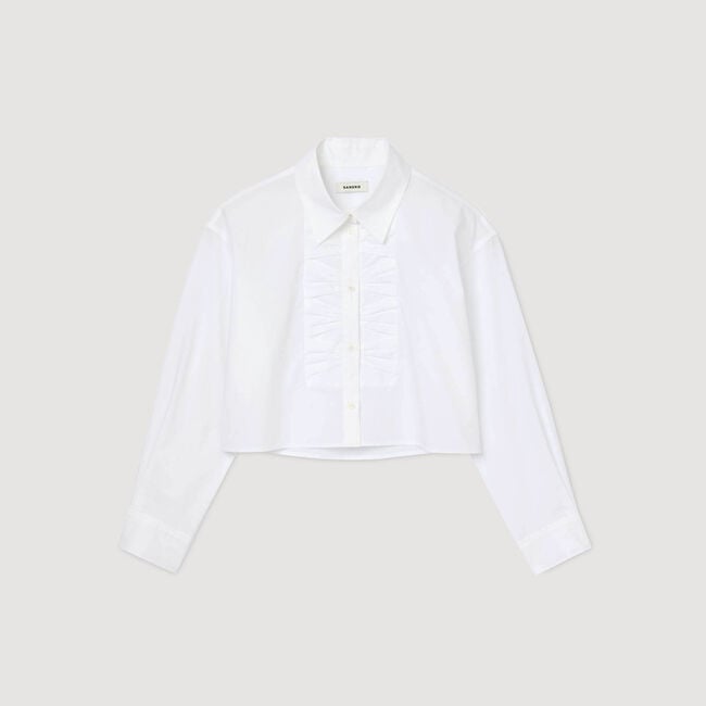 Chemise courte à détails nœuds