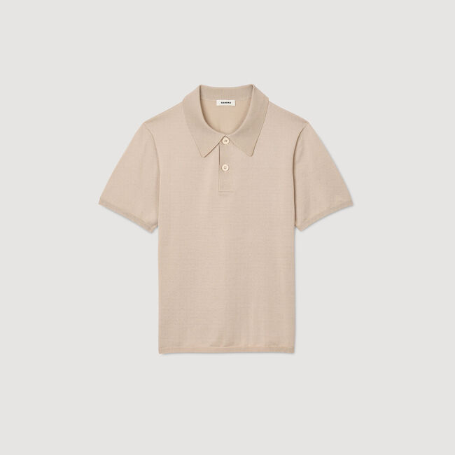 Polo en maille &agrave; manches courtes
