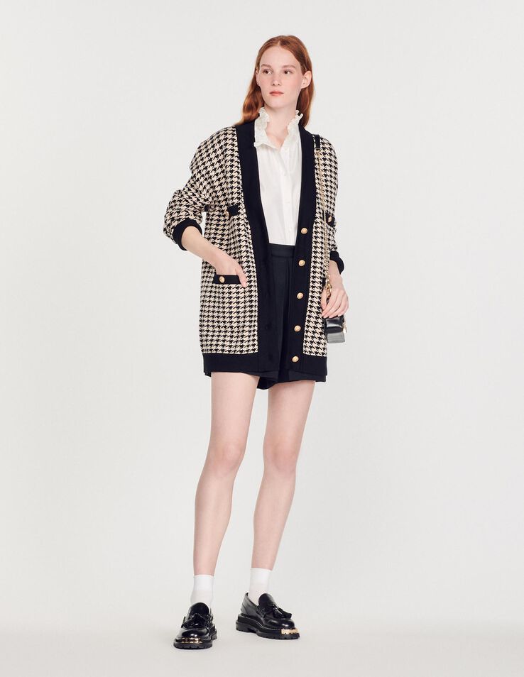 Sandro Cardi-coat long en pied de coq. 2 Sandro Cardi-coat long en pied de coq. 2