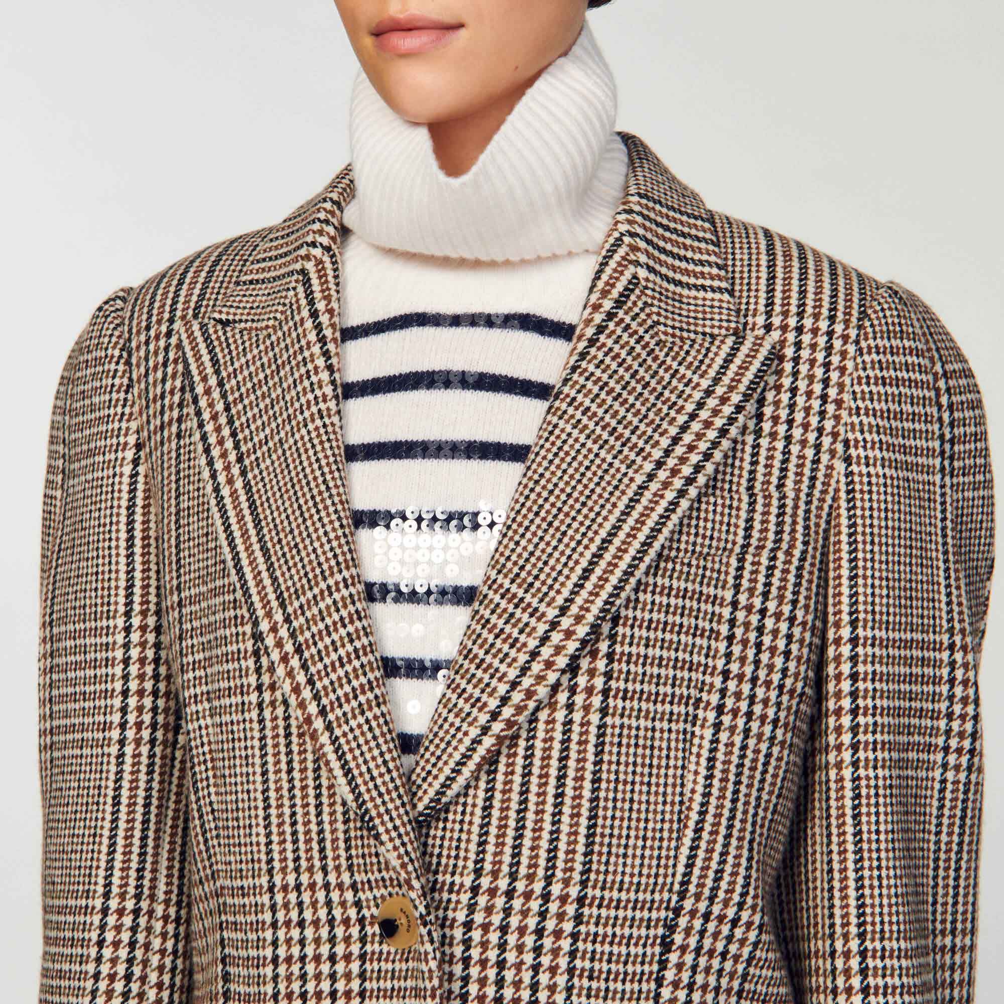 Veste carreaux bleu discount femme