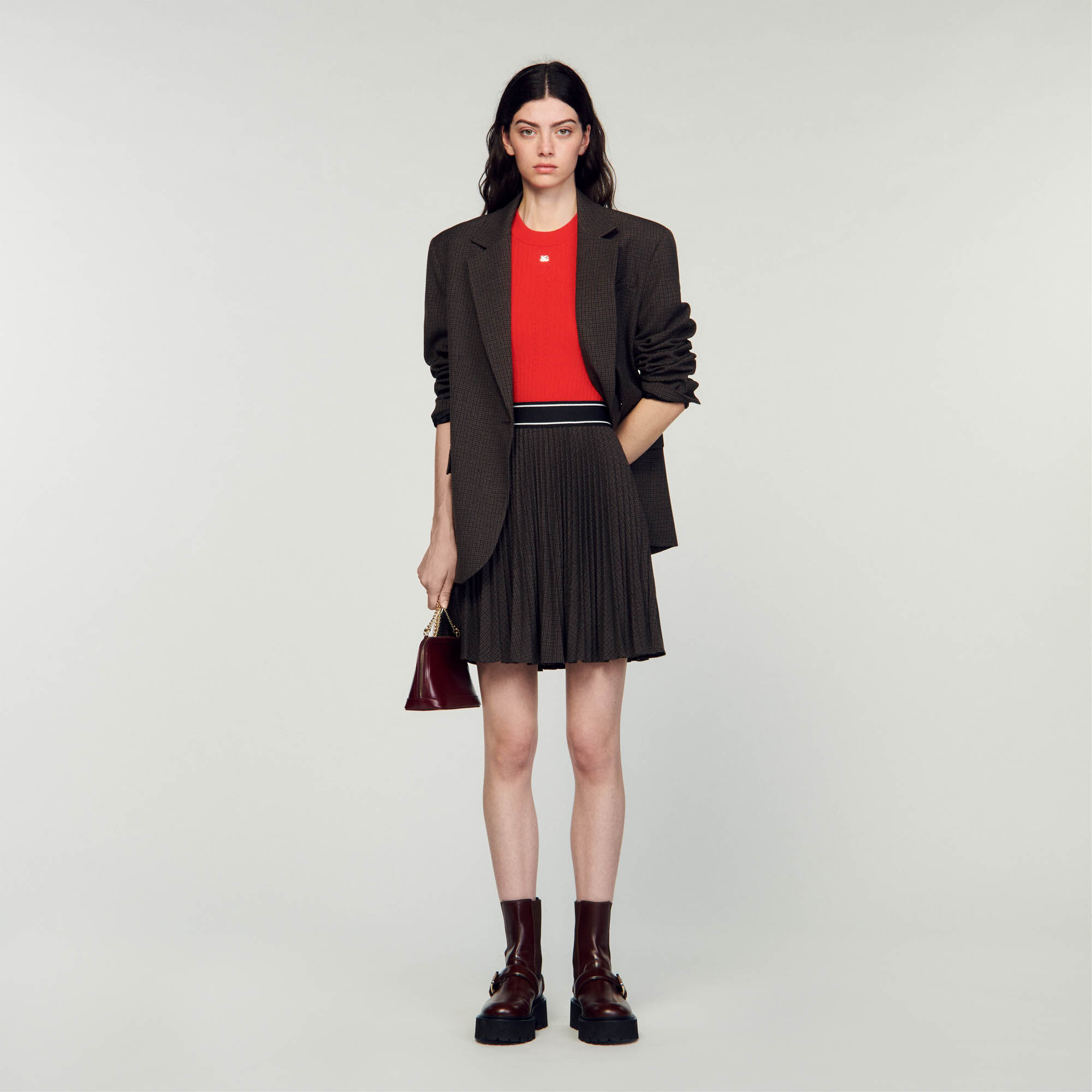 Sac sandro bordeaux sale