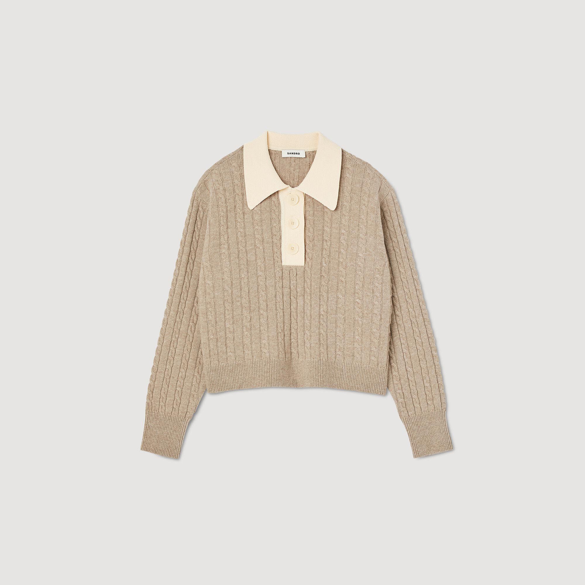 Pull court en maille outlet