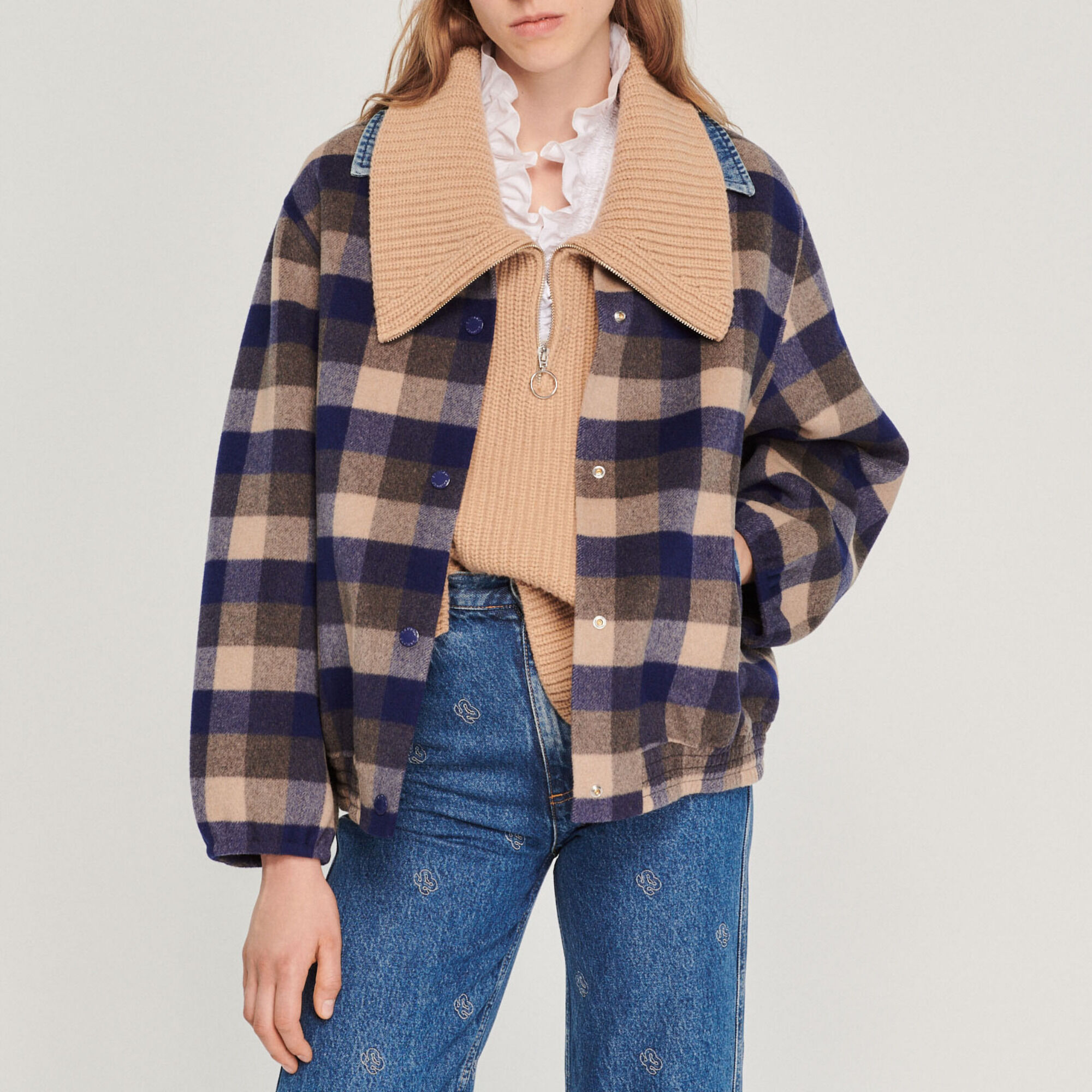 Manteau carreaux SFPOU00455 Multicolore Toute la s lection