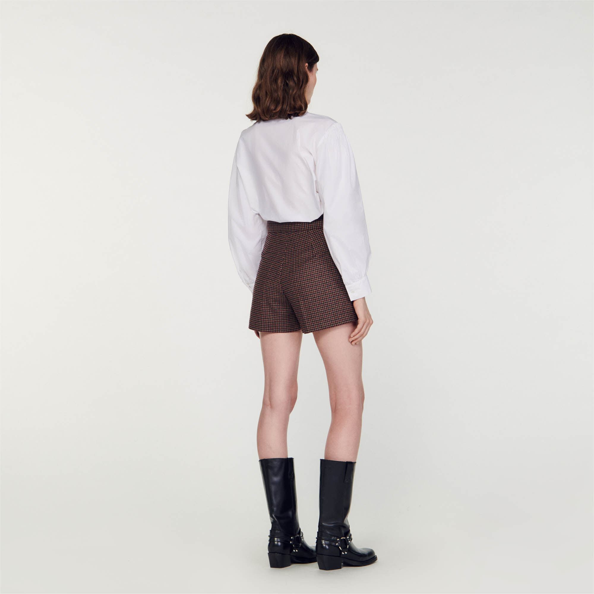 Short cuir sandro store