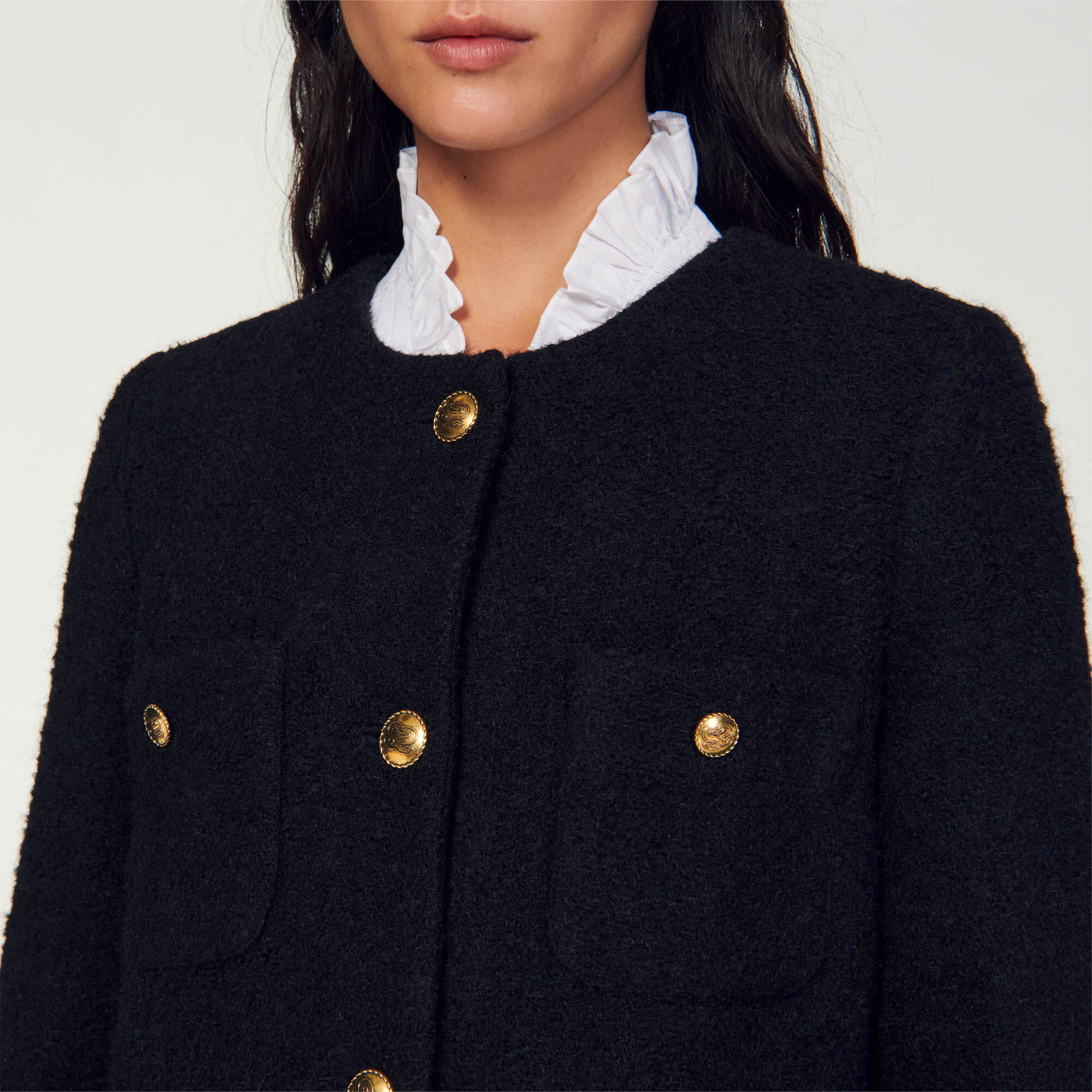 Sandro best sale manteau noir