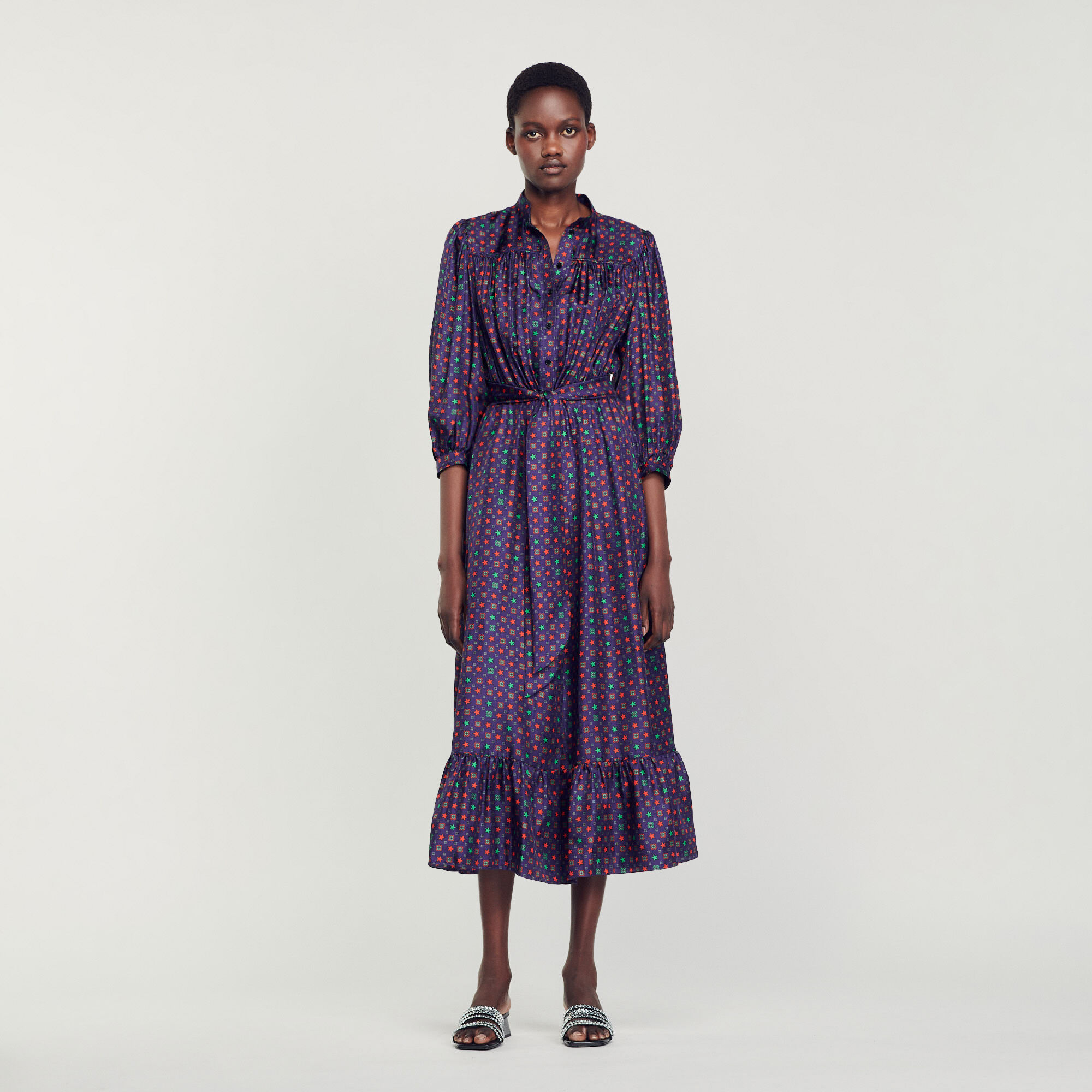 Robe midi imprimée 2025