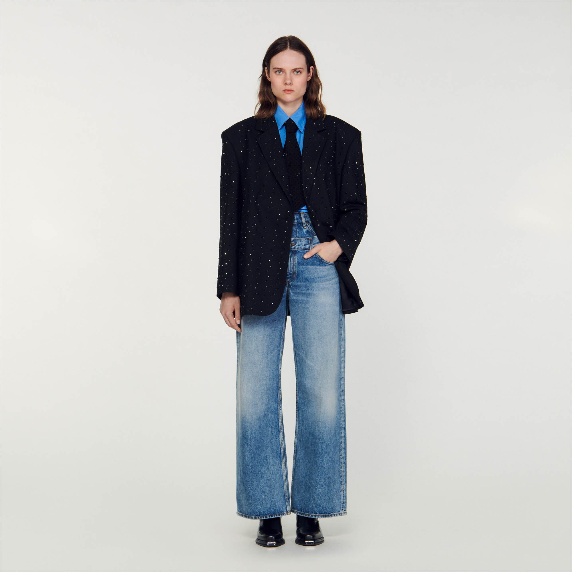 Sandro veste en jean femme sales