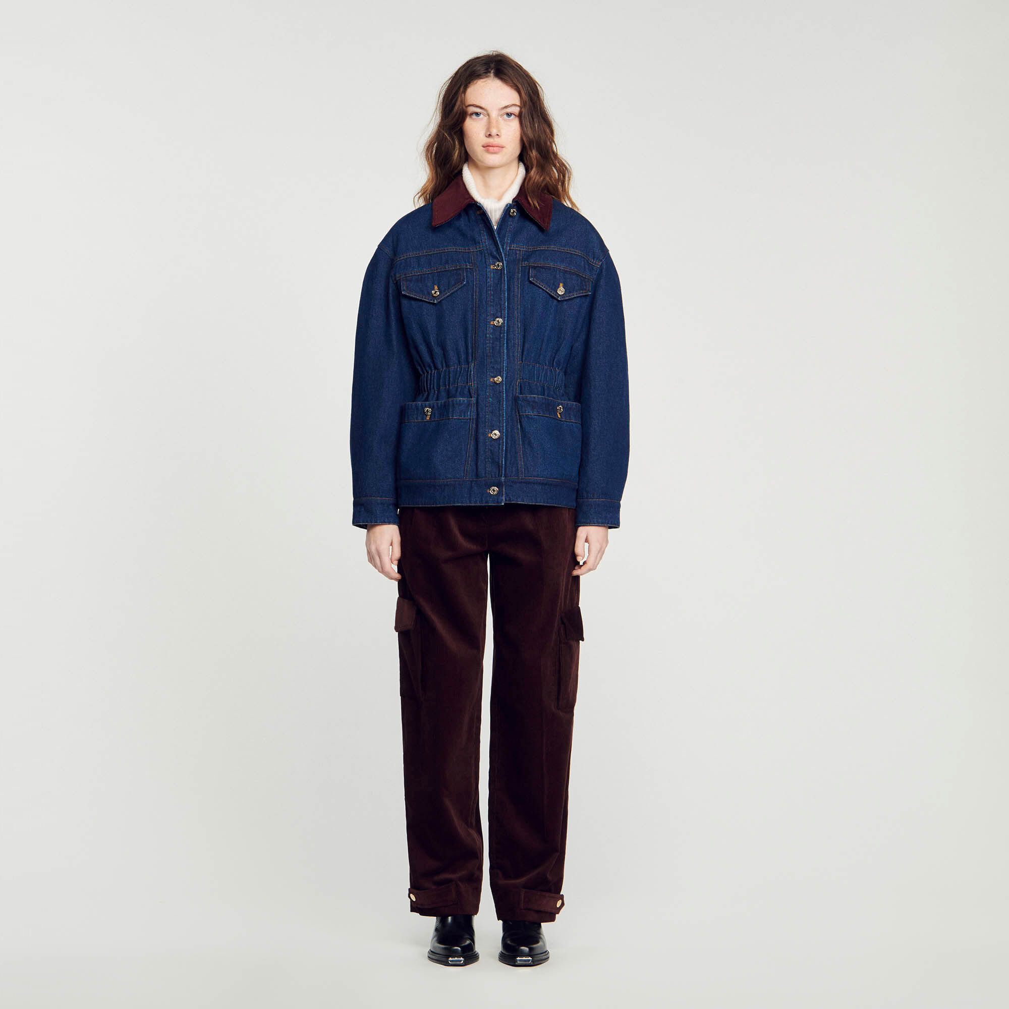 Veste en jeans new arrivals sandro