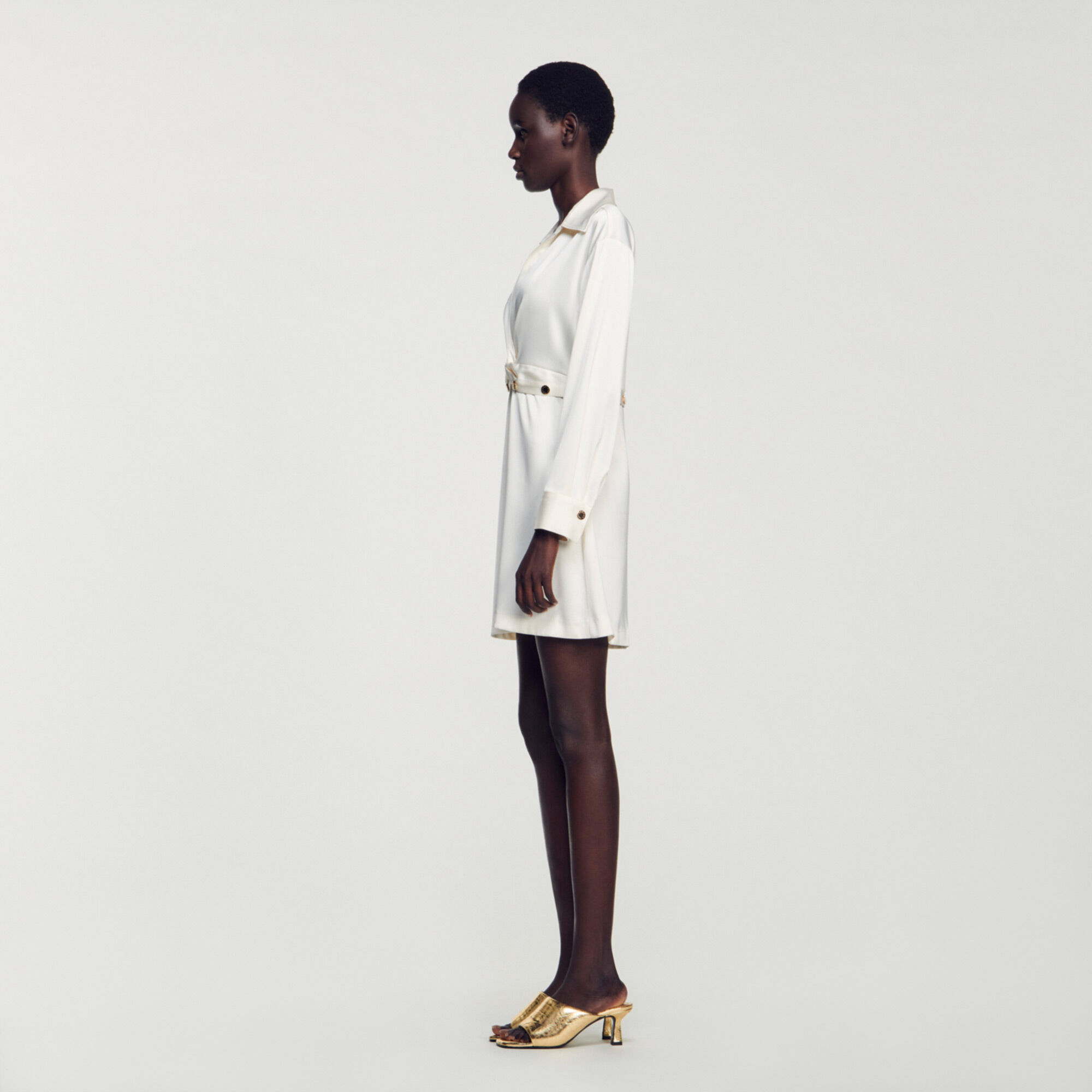 Robe courte satin e