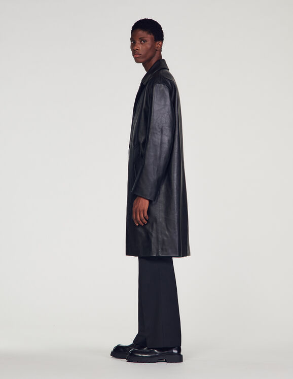 Manteau long en cuir SHPMA00306 - Manteaux & Blousons