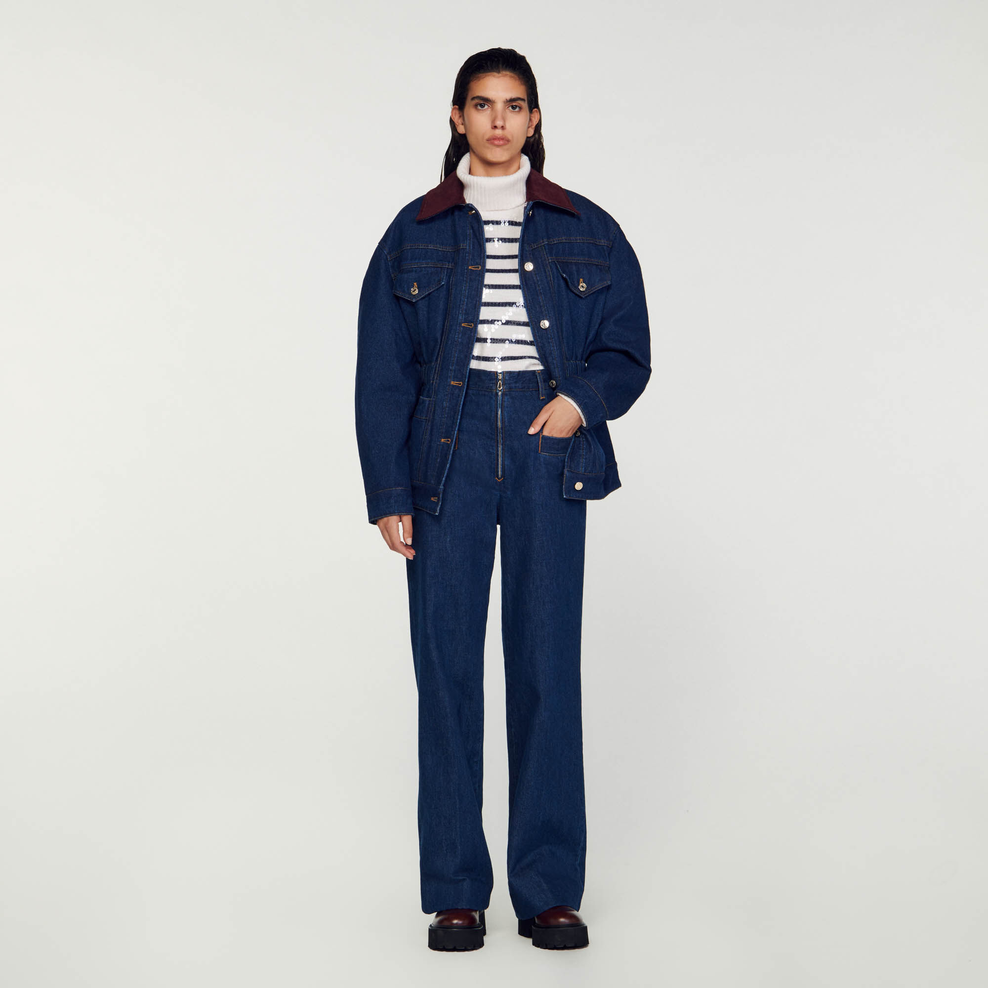 Jean taille haute SFPJE00571 Jeans Sandro Paris