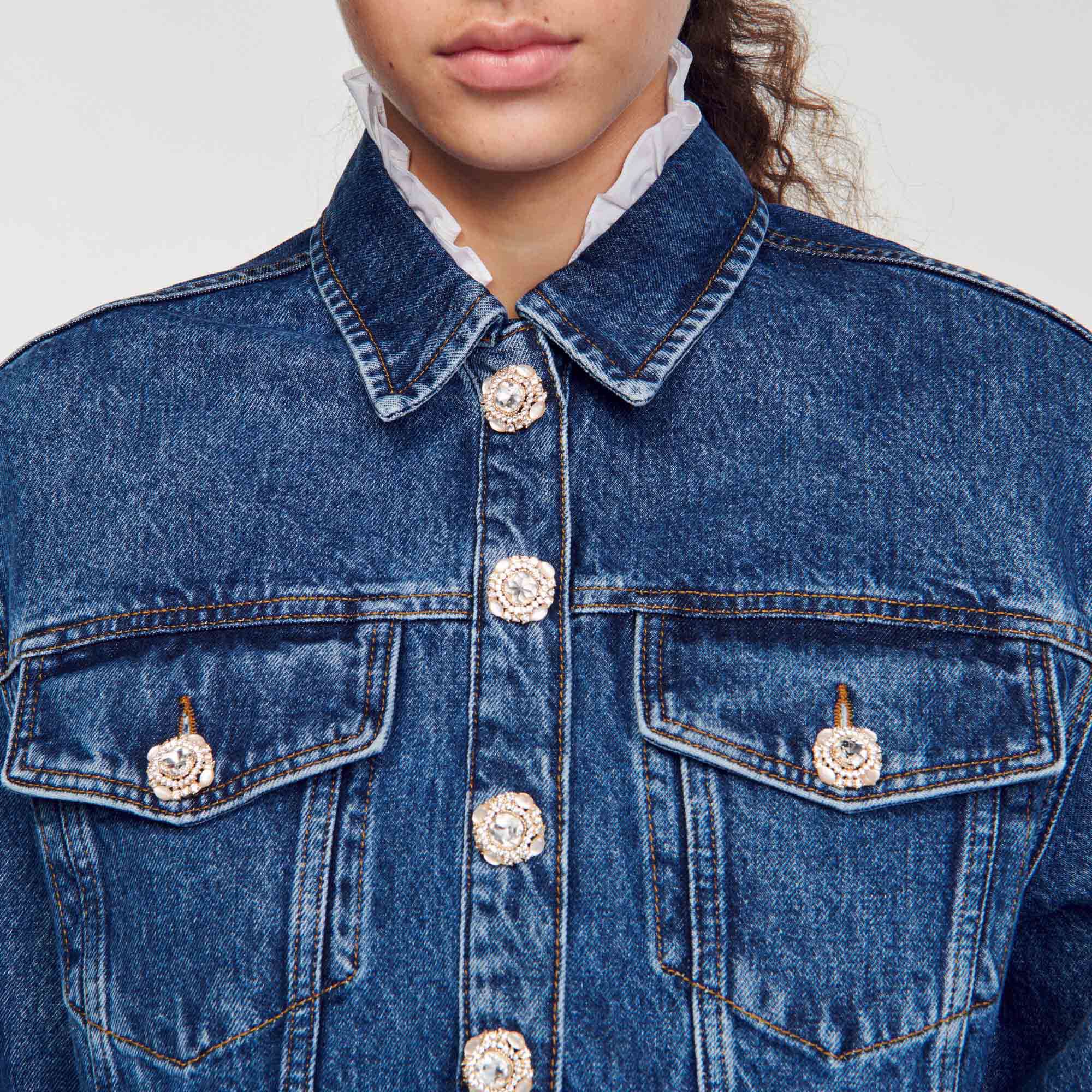 Veste en jean femme sandro best sale