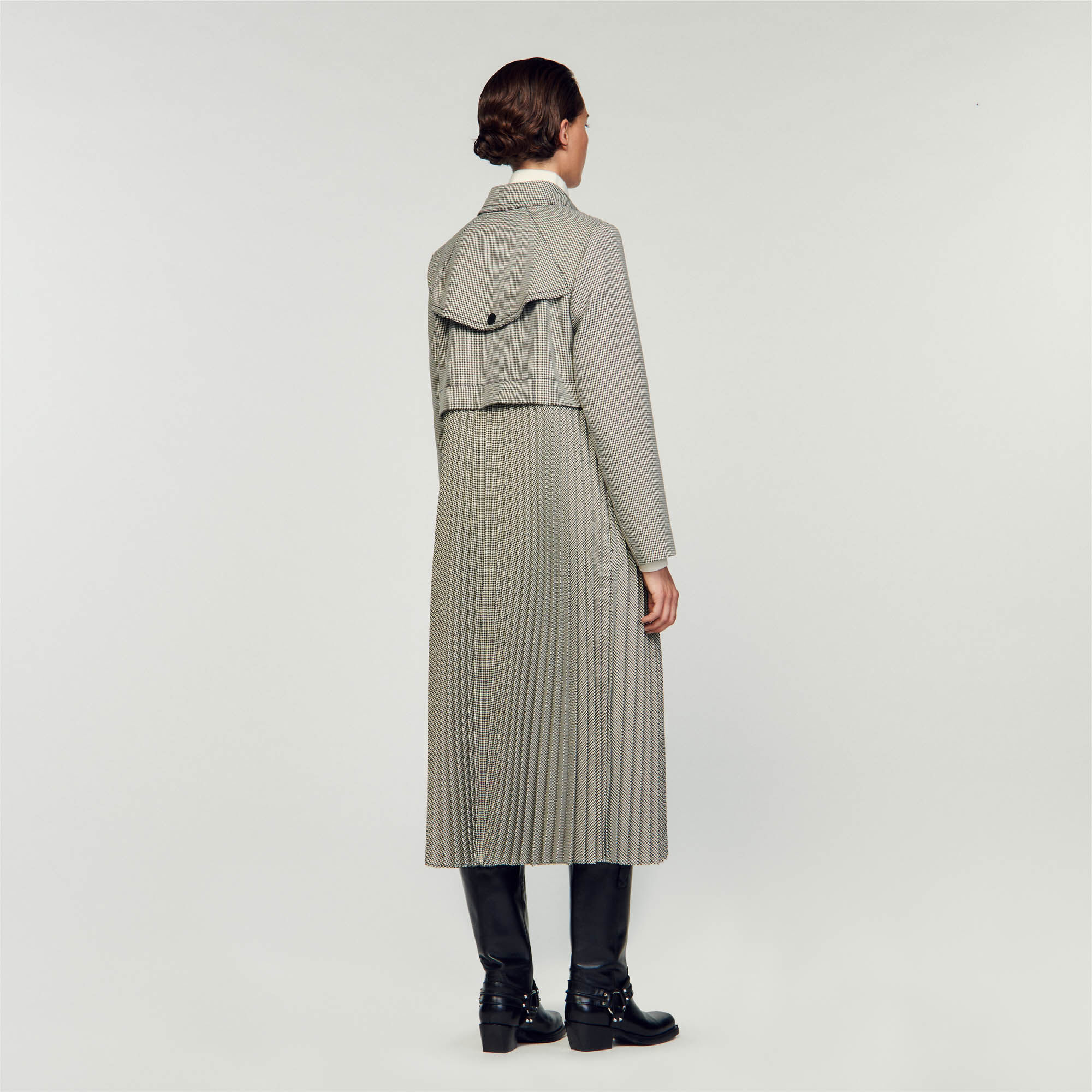 Trench pied de poule hot sale femme