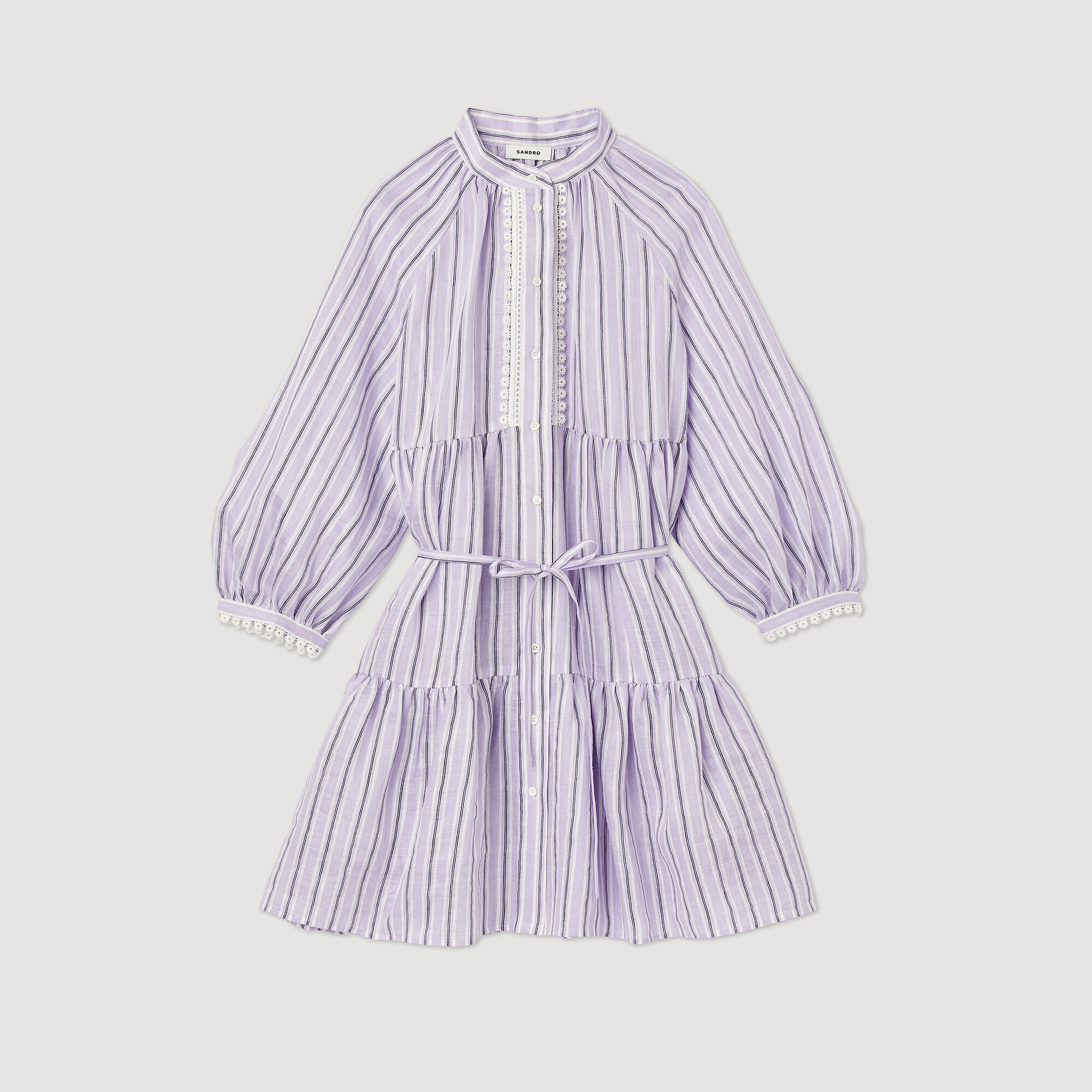 Robe courte rayures