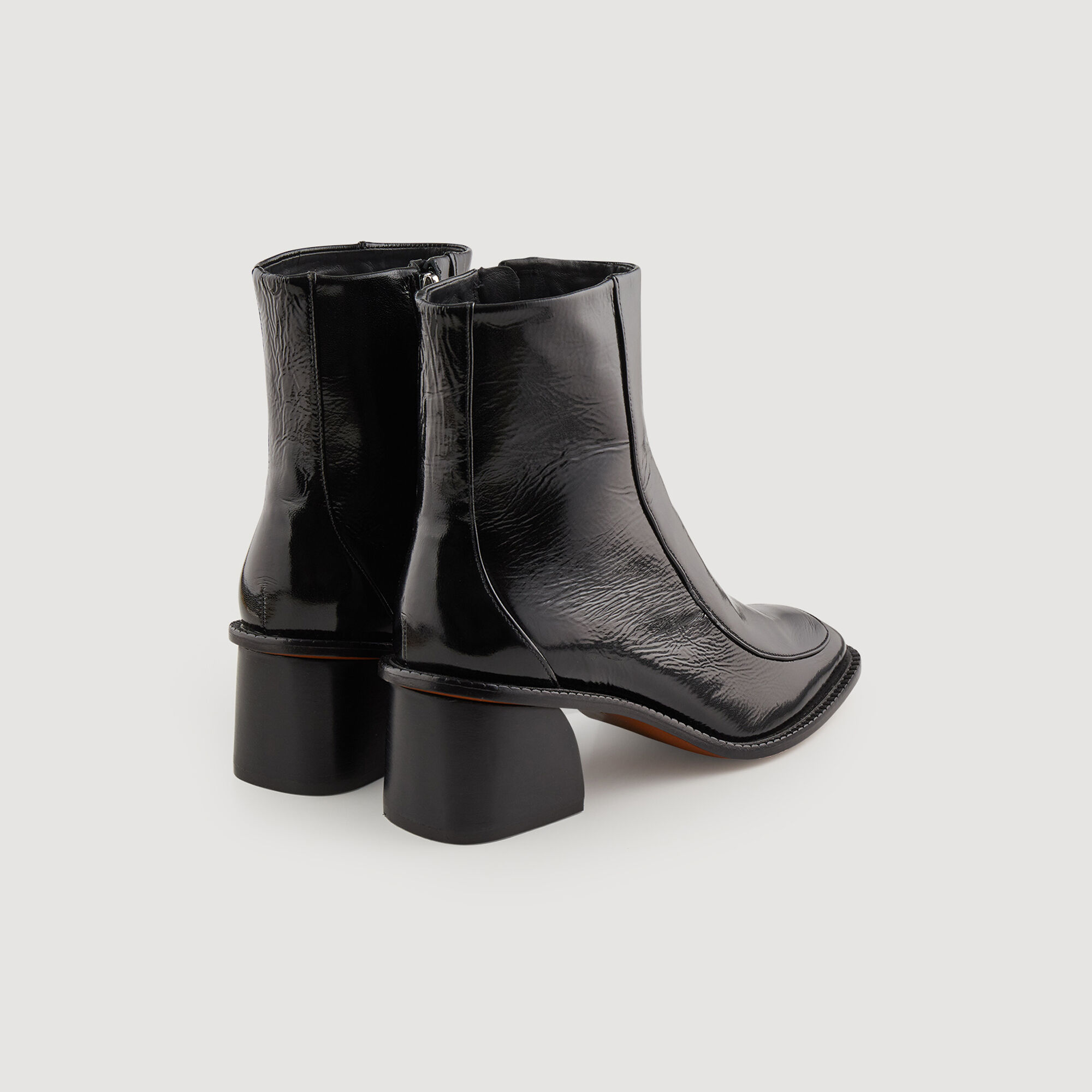 Boots en cuir vernis talon SFACH00656 Toutes les Chaussures