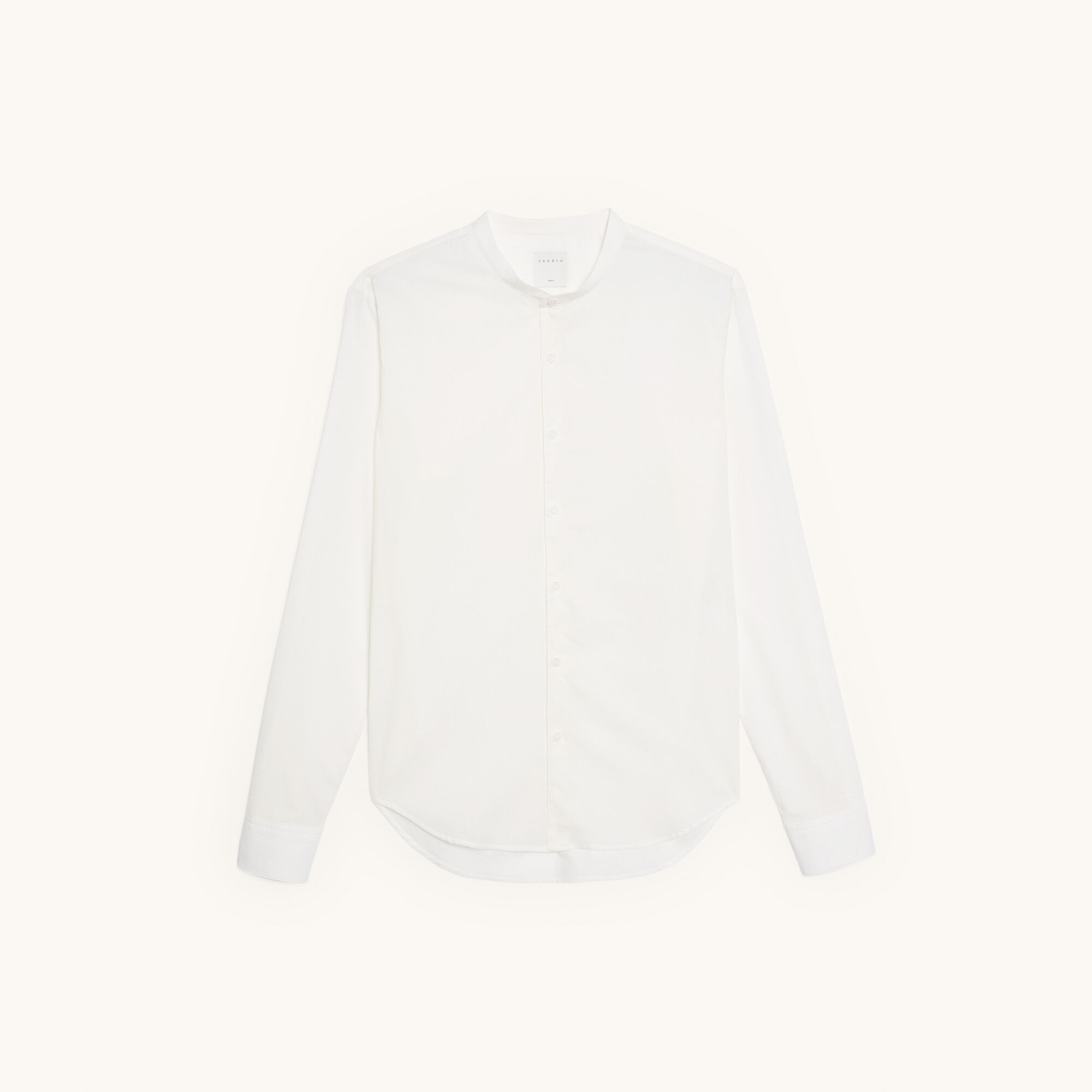 Chemise col mao en coton SHPCM00097 - Chemises | Sandro Paris