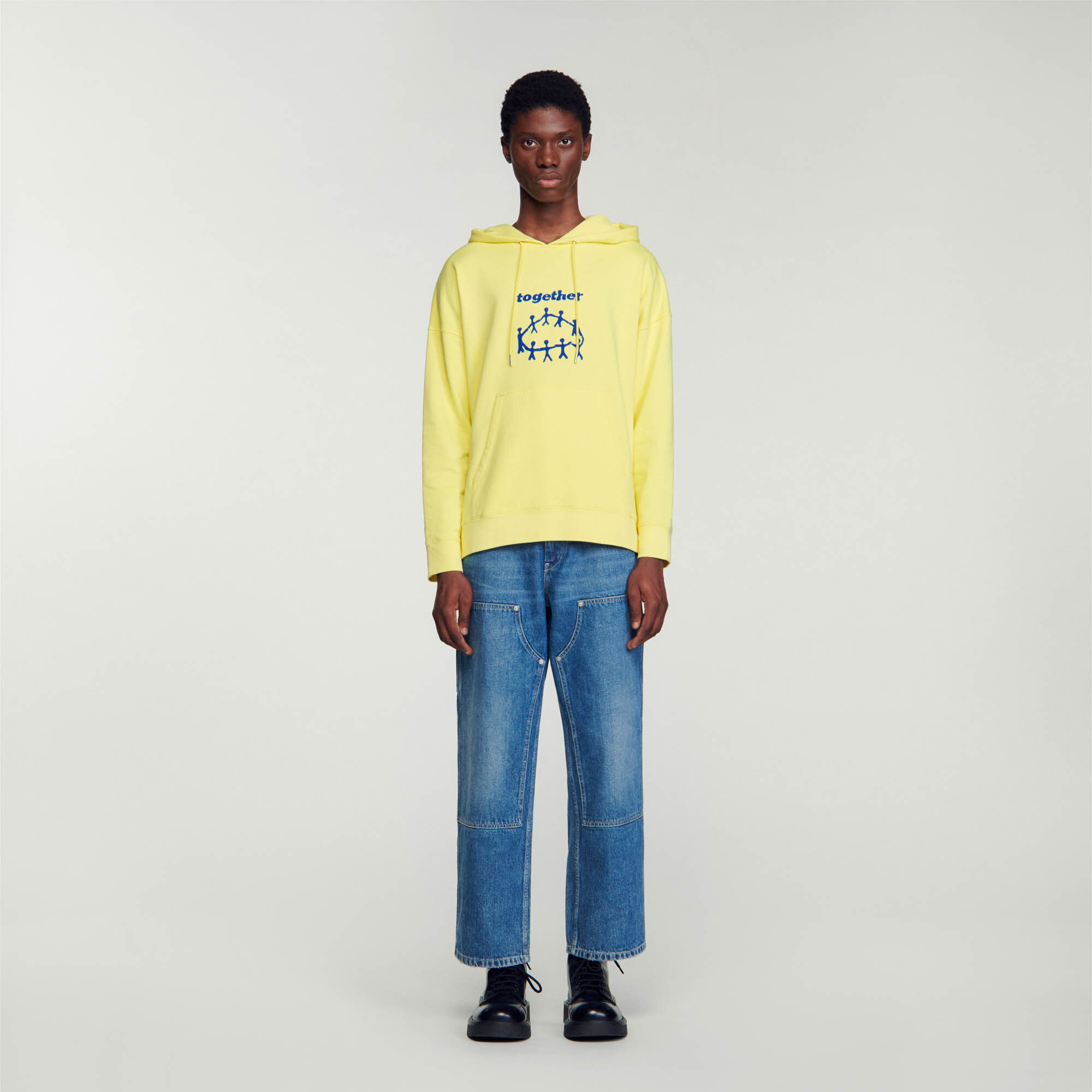 Hoodie jaune homme cheap