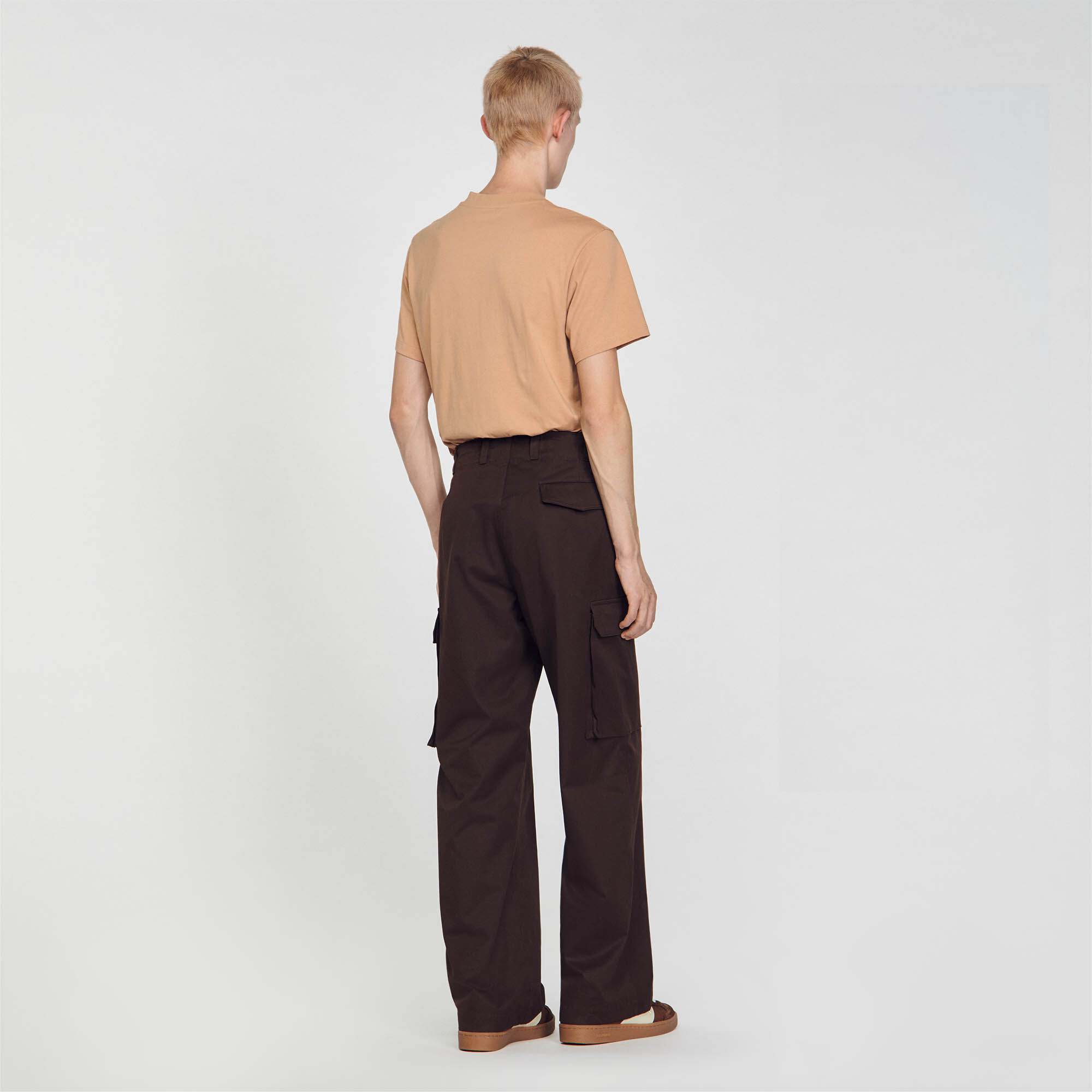 Pantalon cargo SHPPA01193 Marron Pantalons Shorts Sandro Paris
