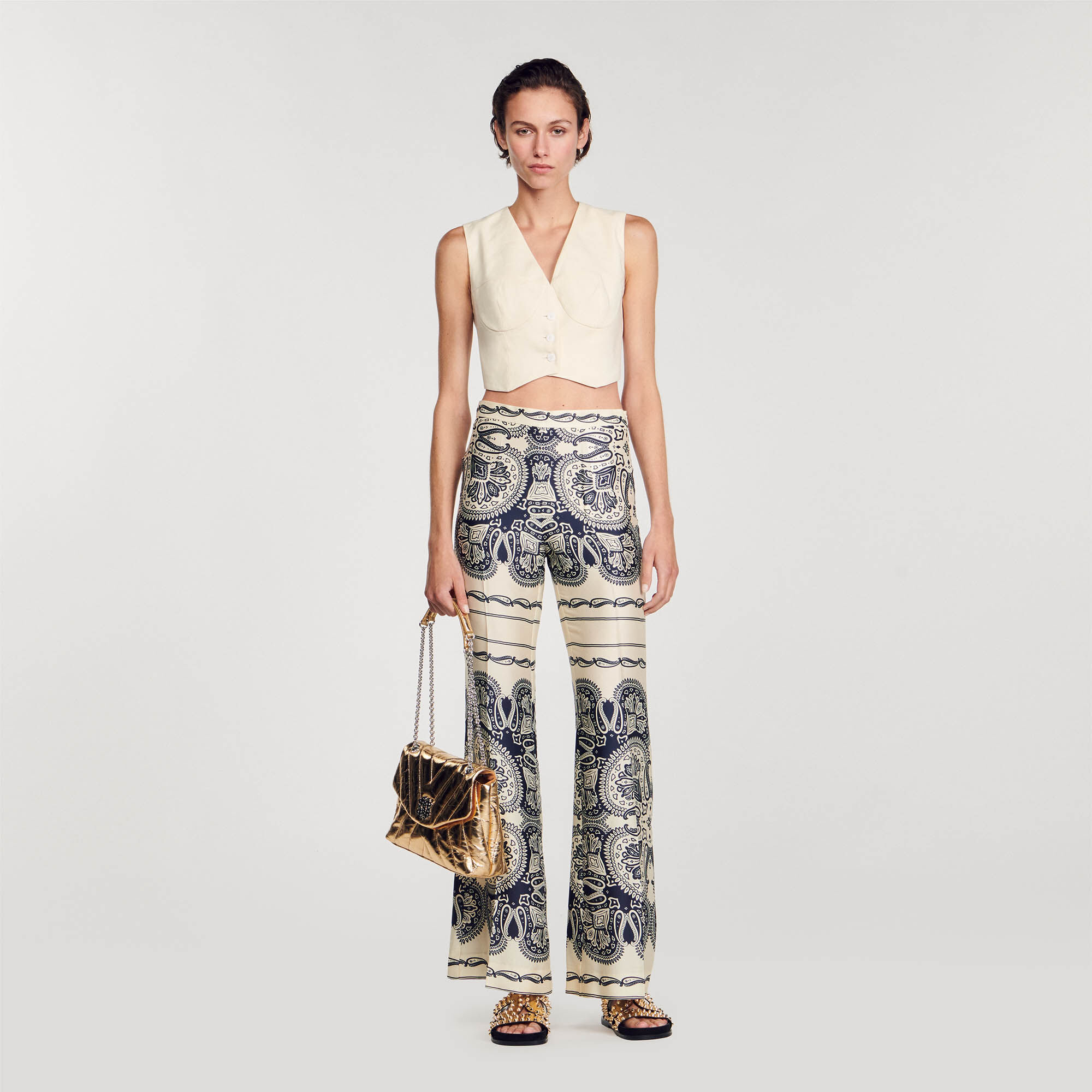 Pantalon best sale fluide imprimé