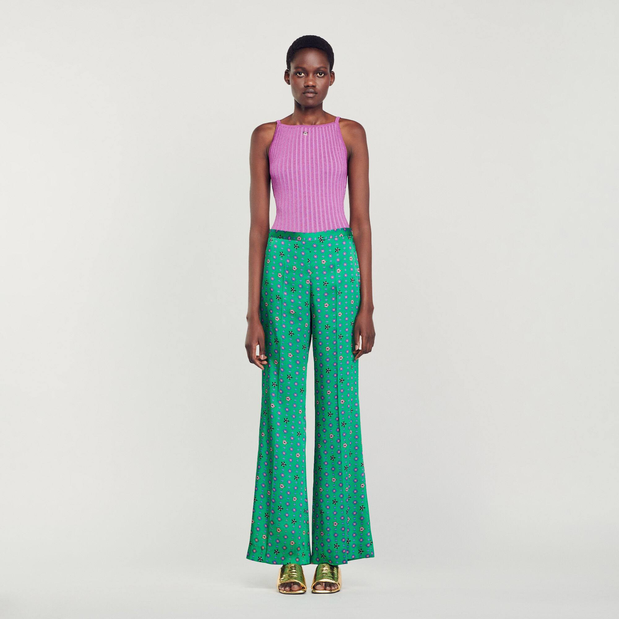 Pantalon fluide online femme imprimé