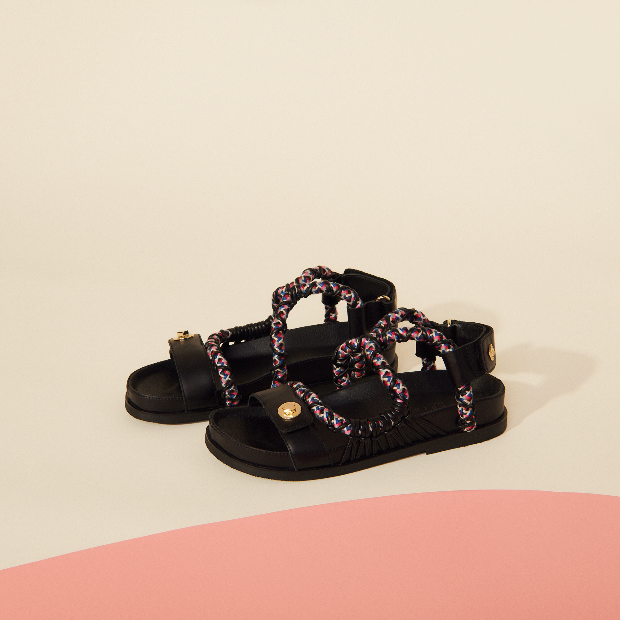 Sandro Sandales plates en cuir 3607171713769
