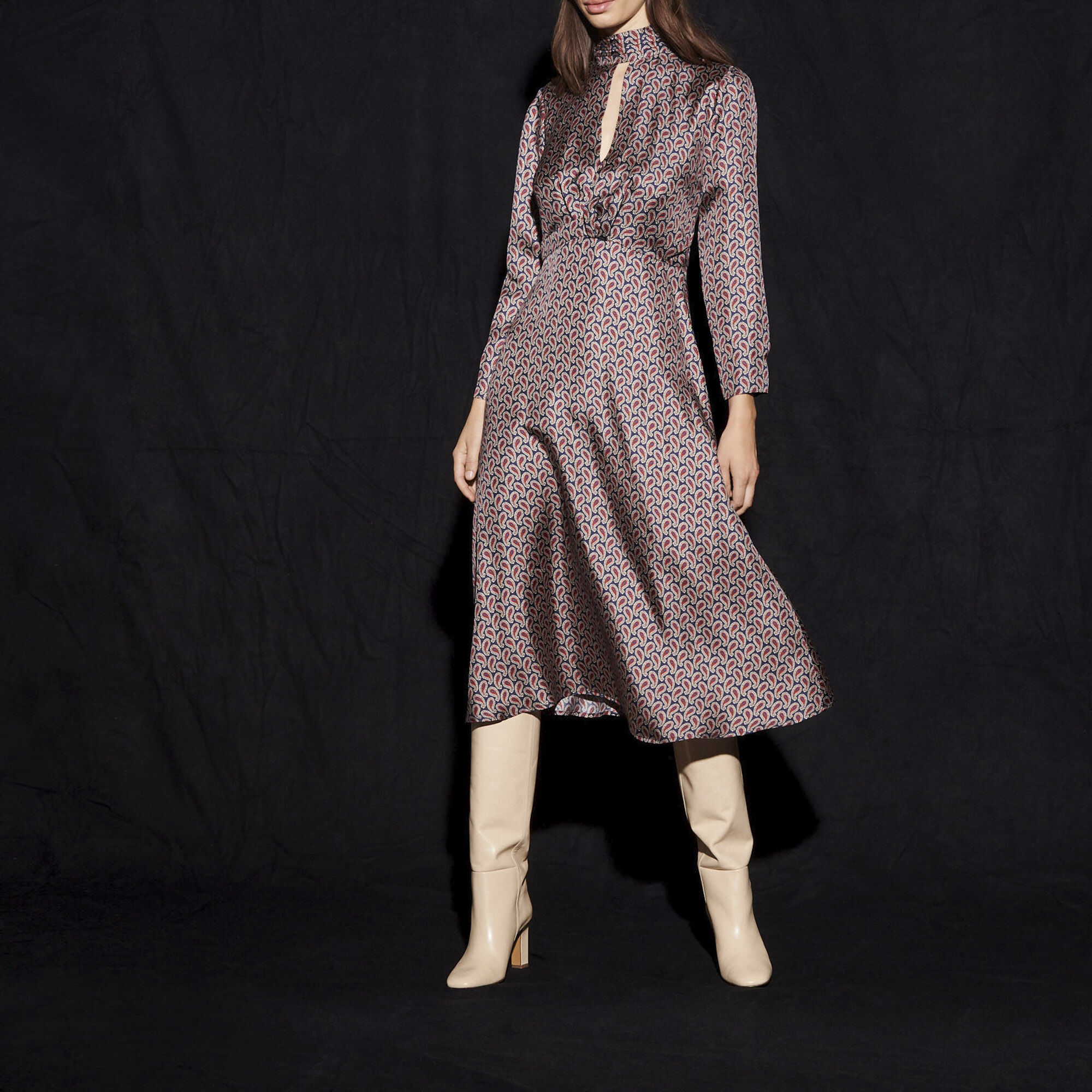 Robe soie sandro