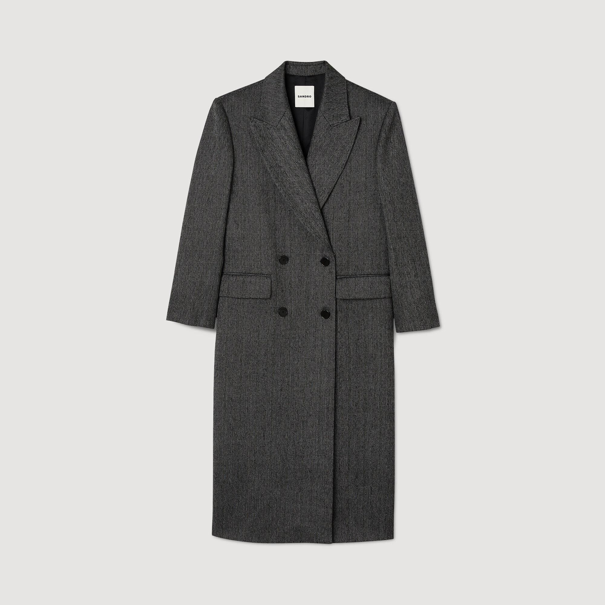 Manteau long femme gris deals