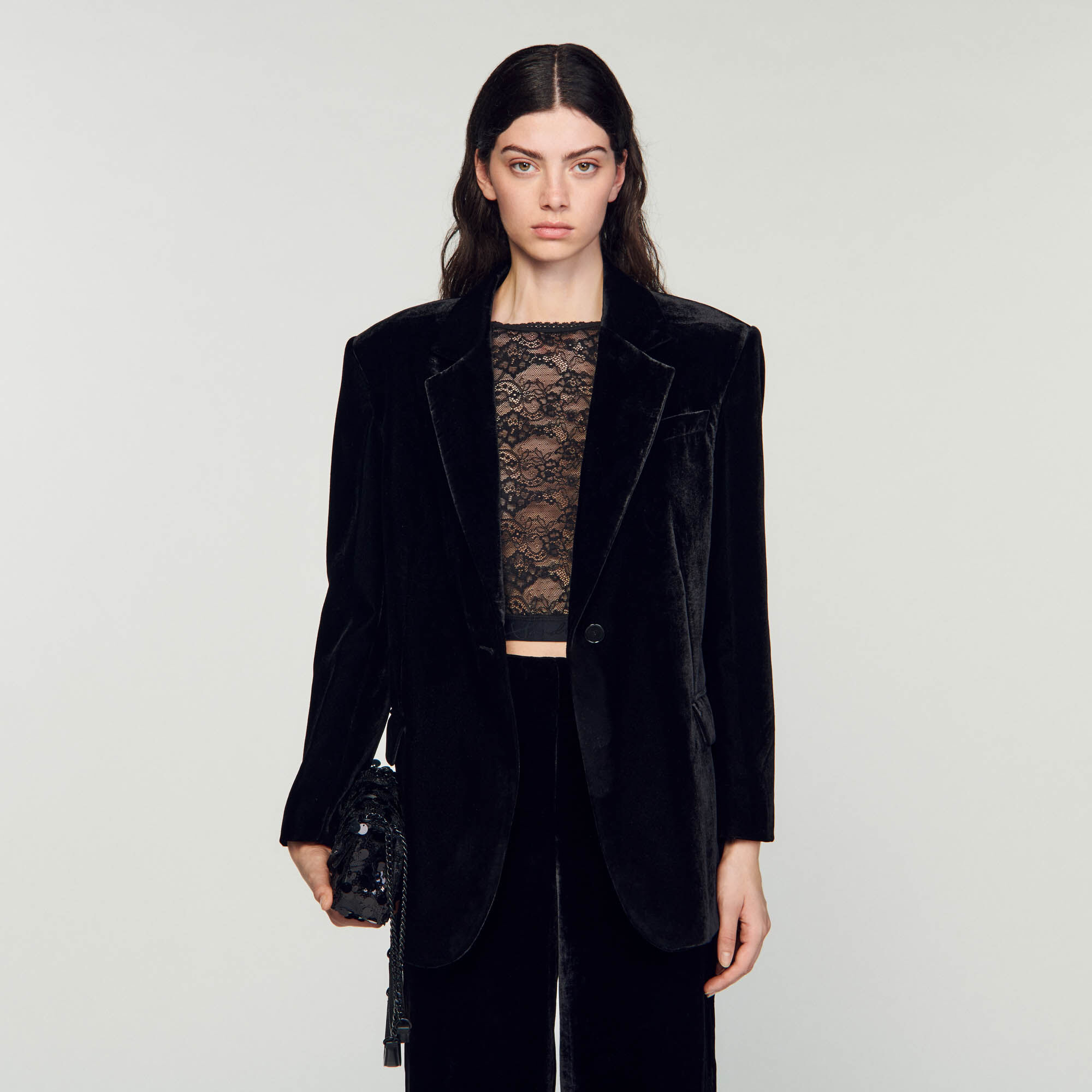 Veste de tailleur en velours