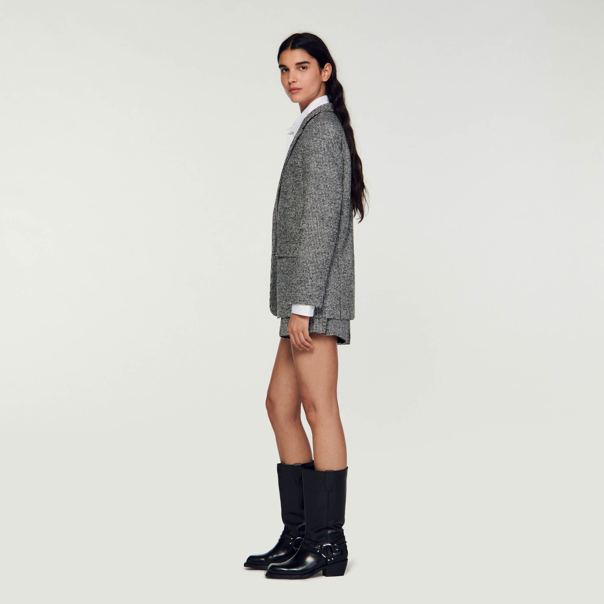 Sandro veste pied de poule outlet