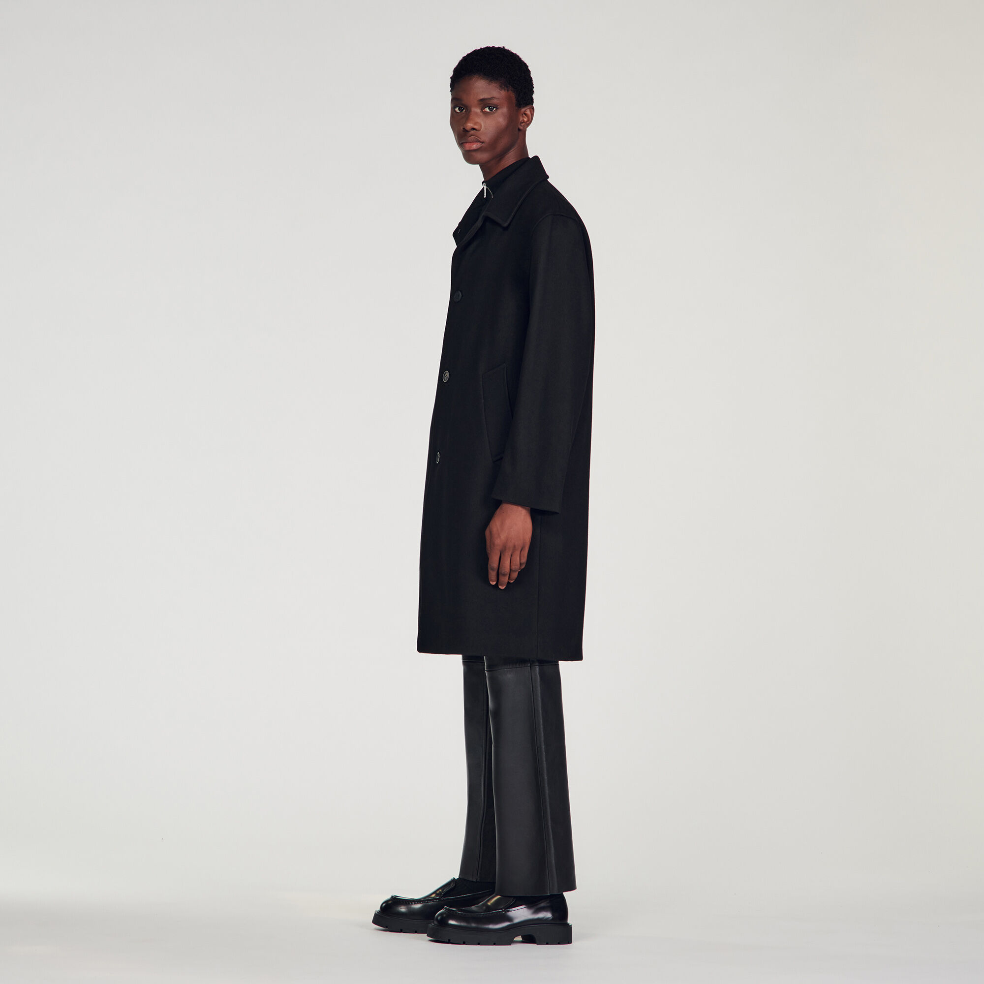 Manteau laine on sale sandro