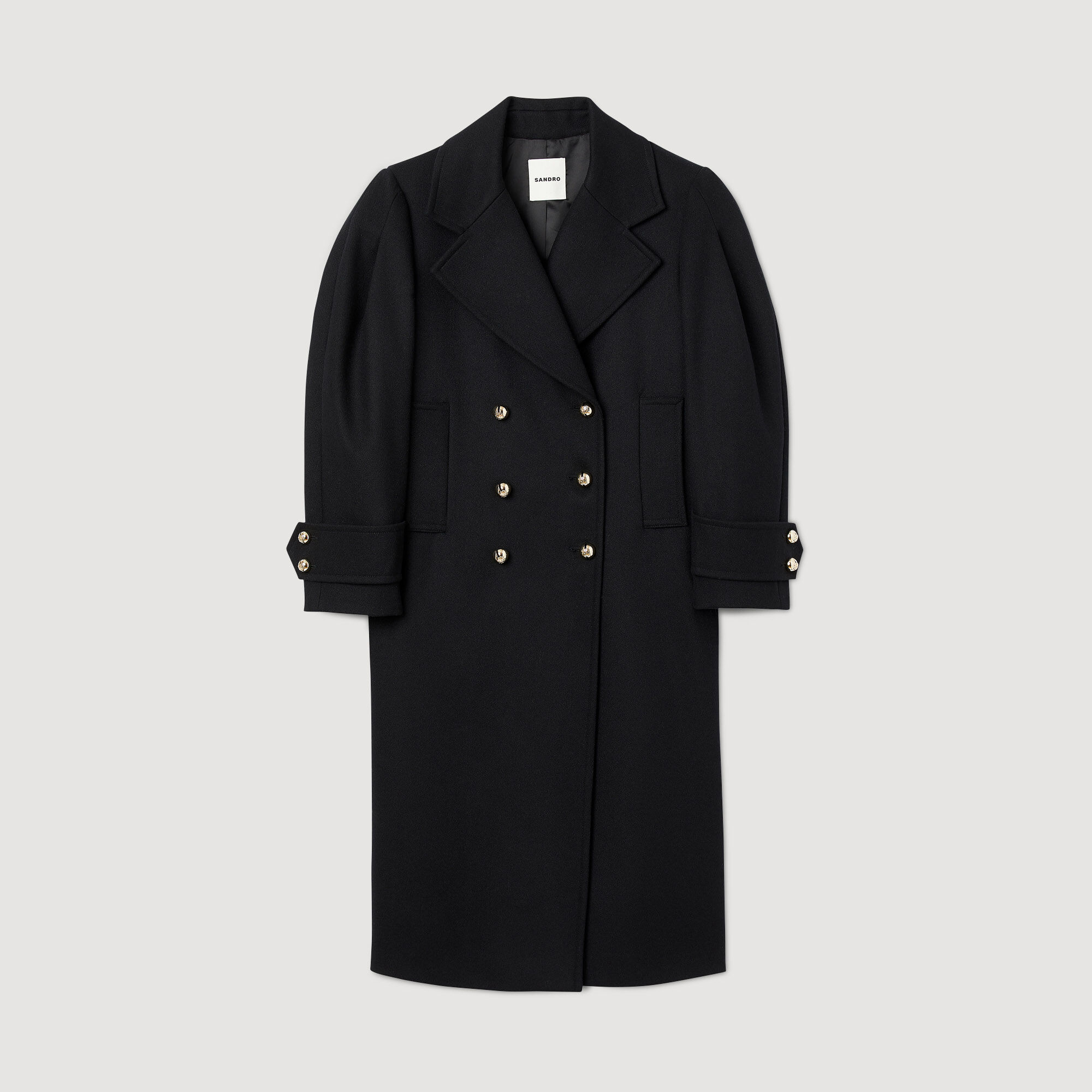 Manteau long online col tailleur