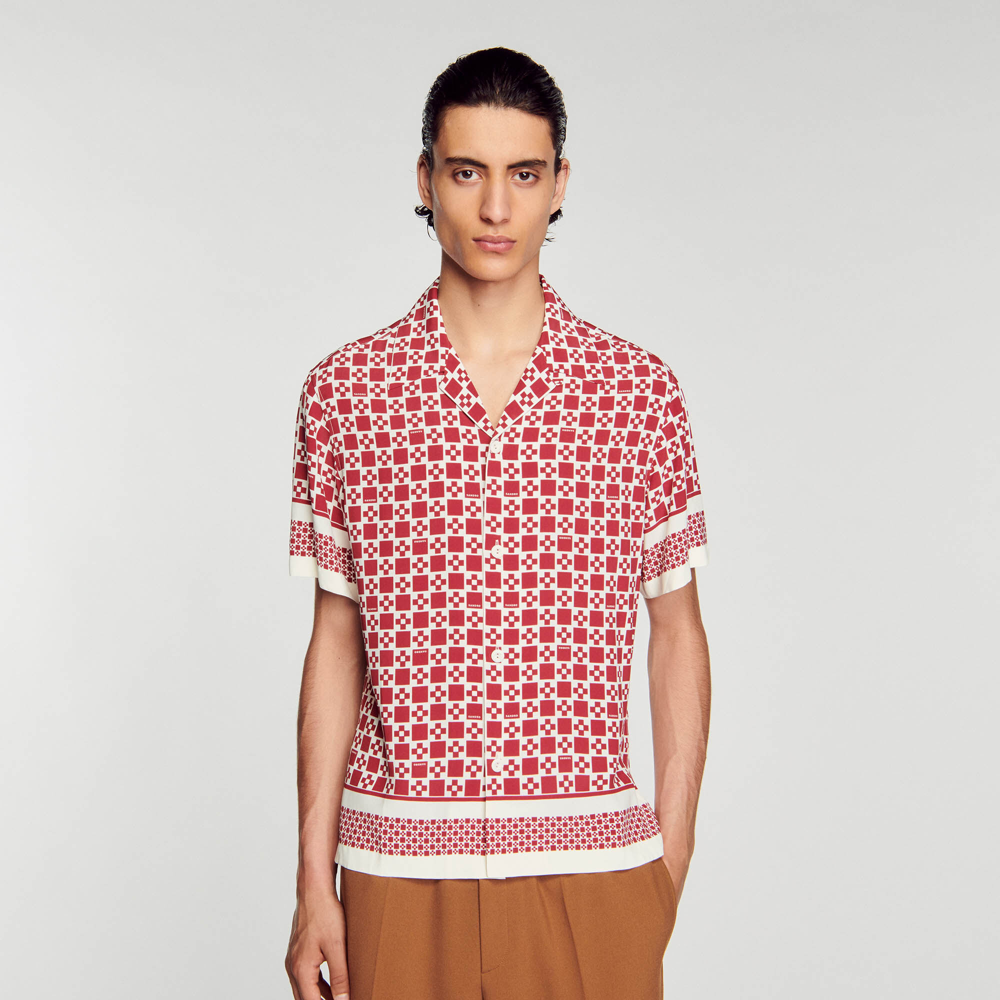 Chemise manche sales courte sandro
