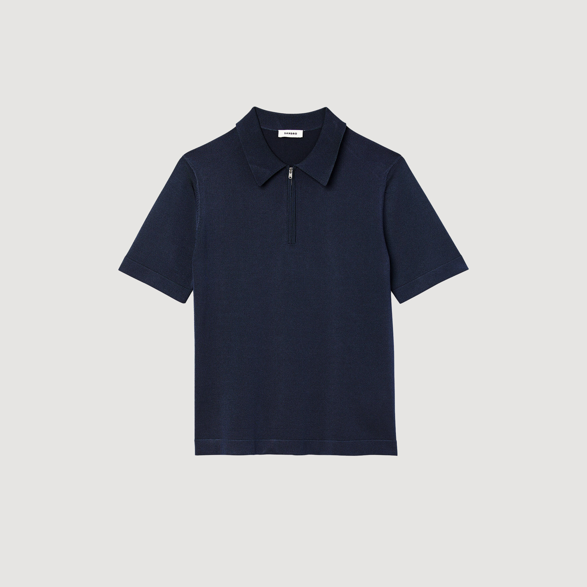 Polo homme col zippé clearance