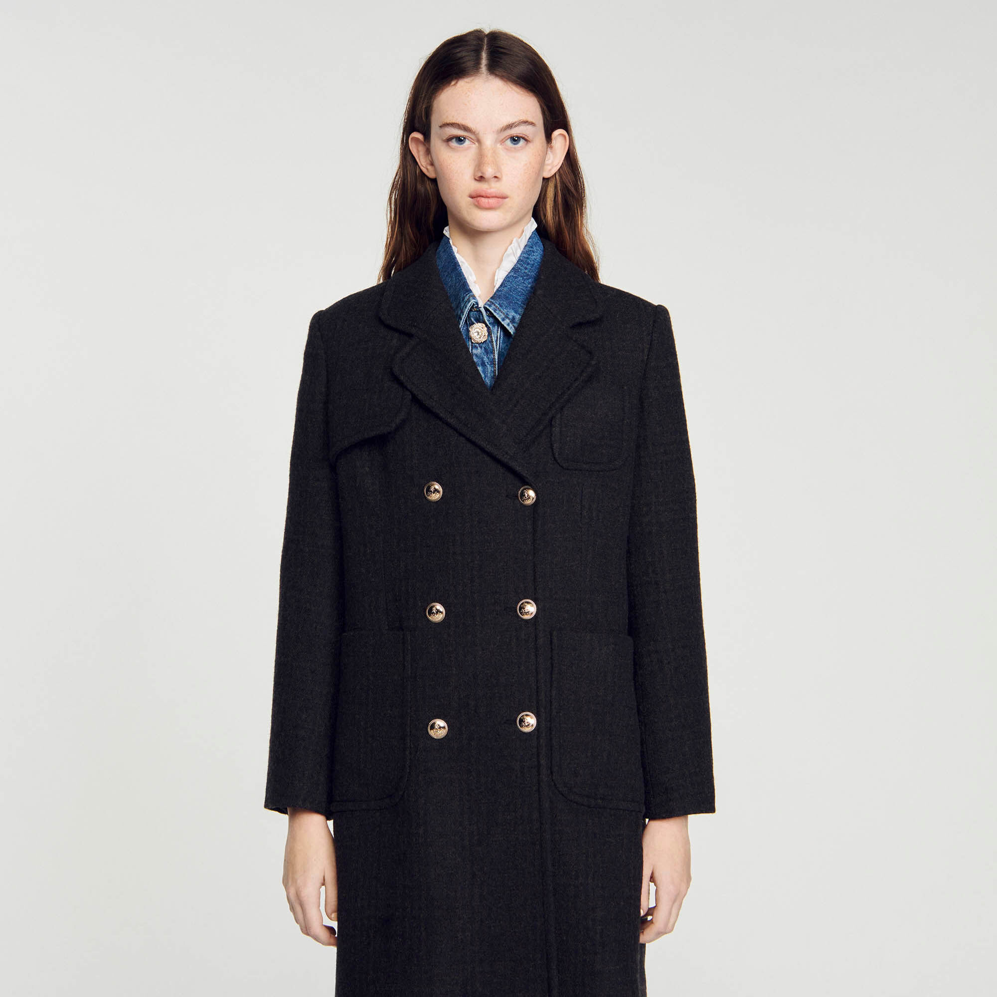 Manteau long marron femme store
