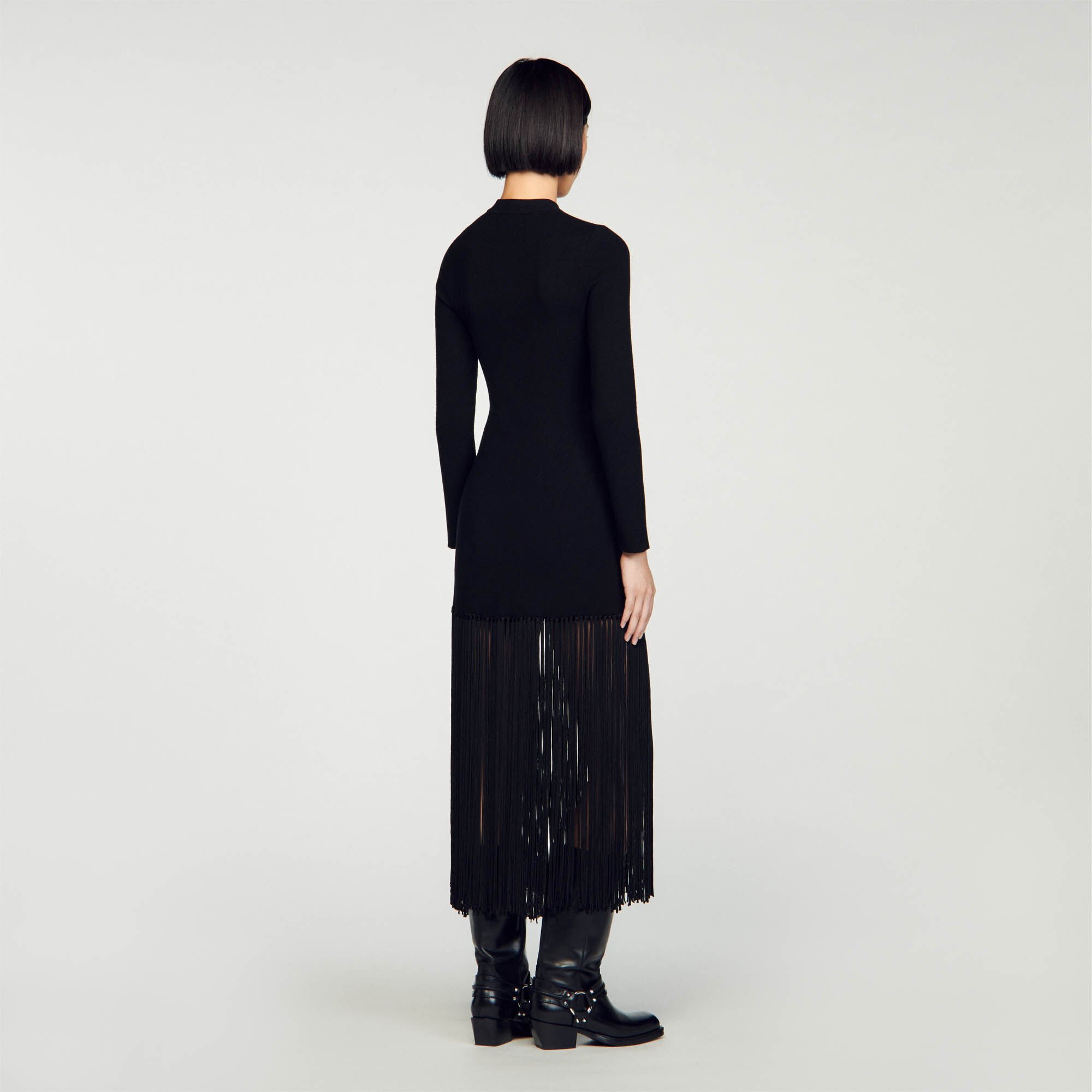 Robe longue en maille SFPRO03250 Robes Sandro Paris