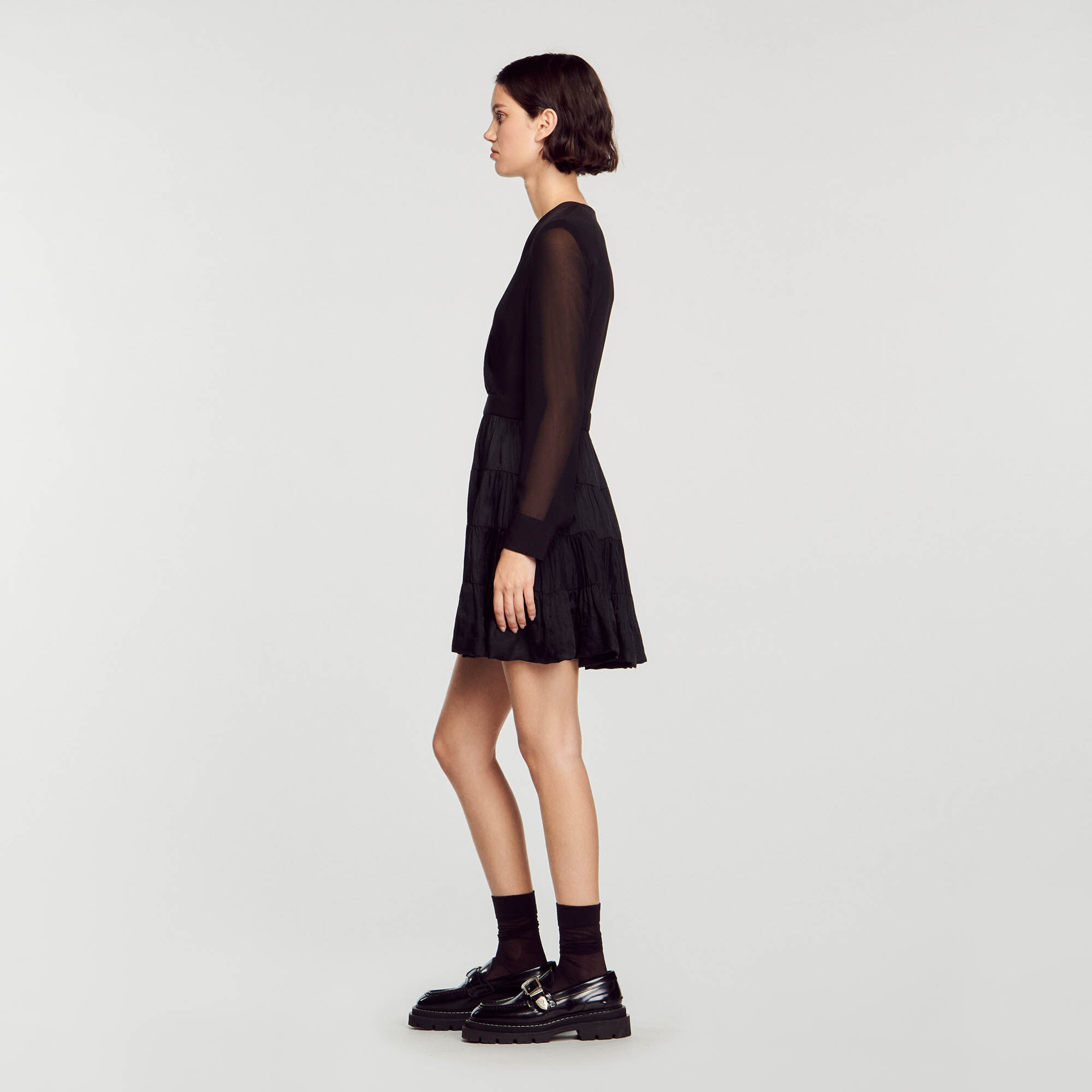 Robe noire courte fluide store