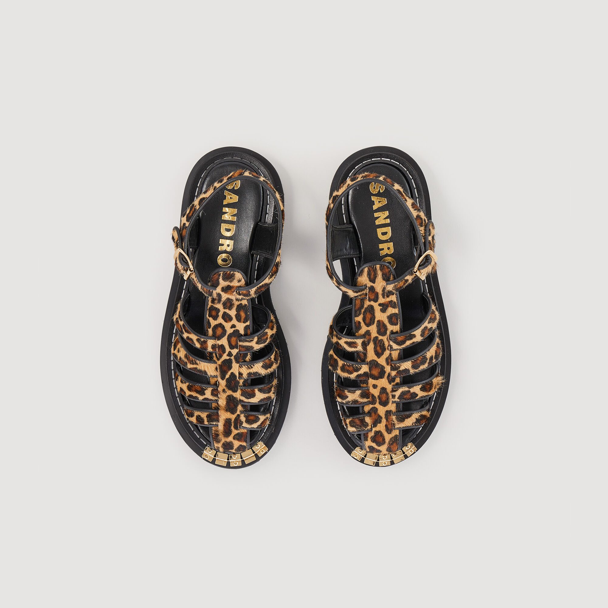 Sandales shop leopard femme