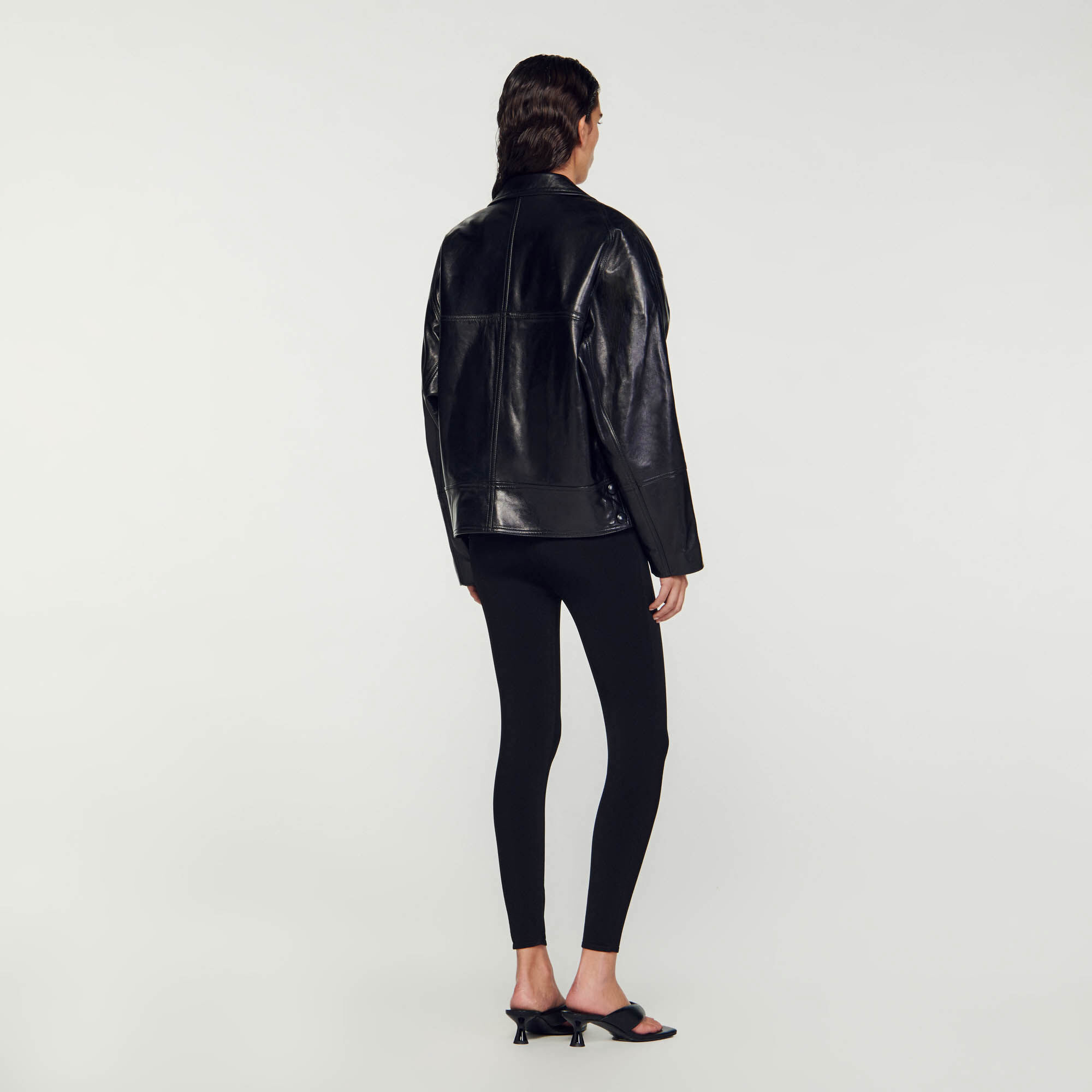 Veste cuir sandro hotsell femme