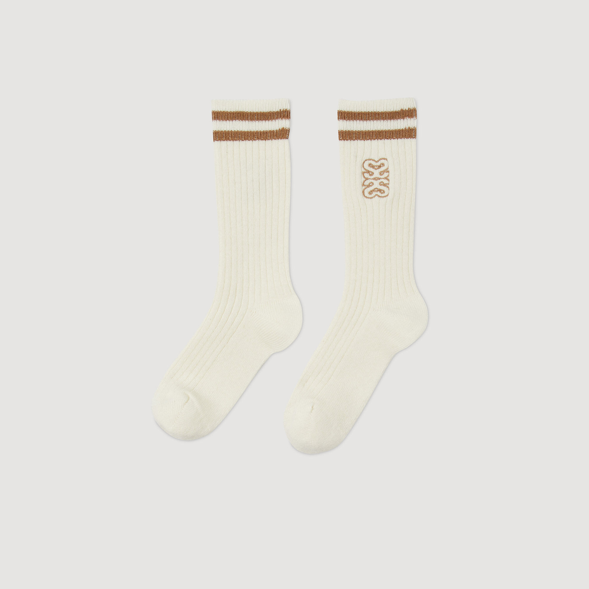 Chaussettes multi S SFABO00870 Ecru Chaussettes Sandro Paris