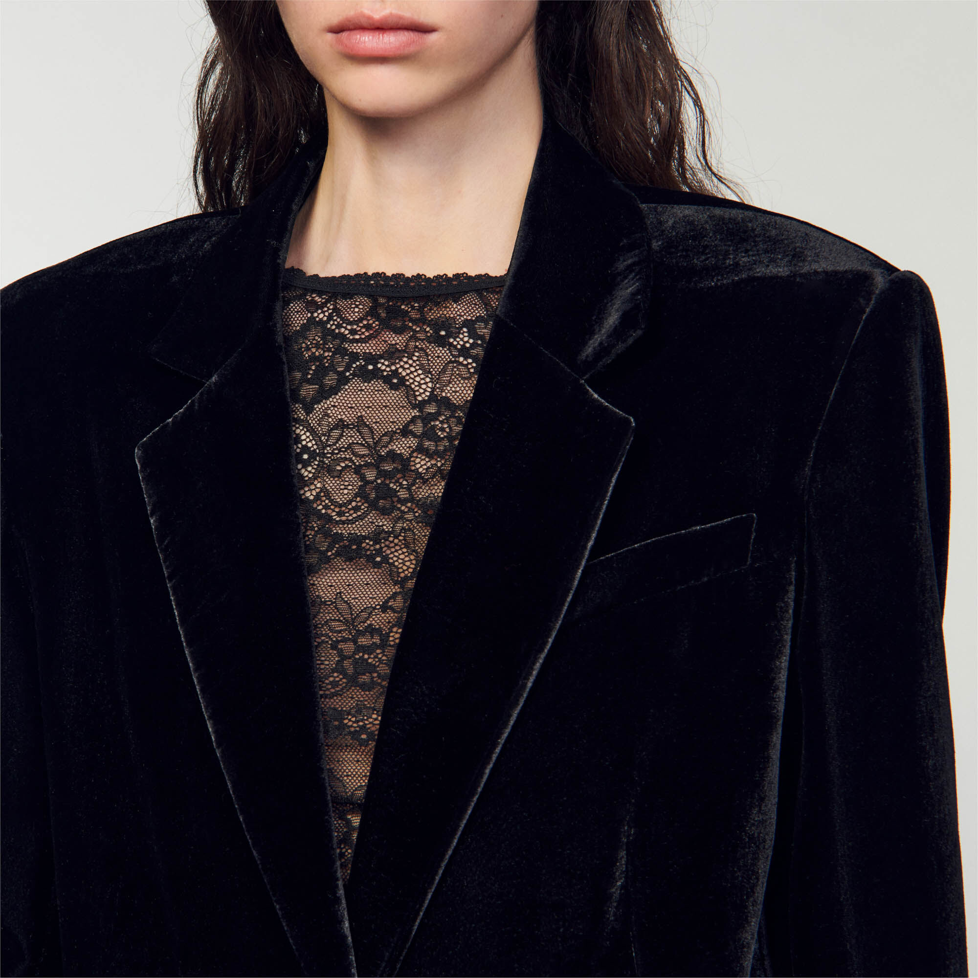 Basket velour sales noir femme