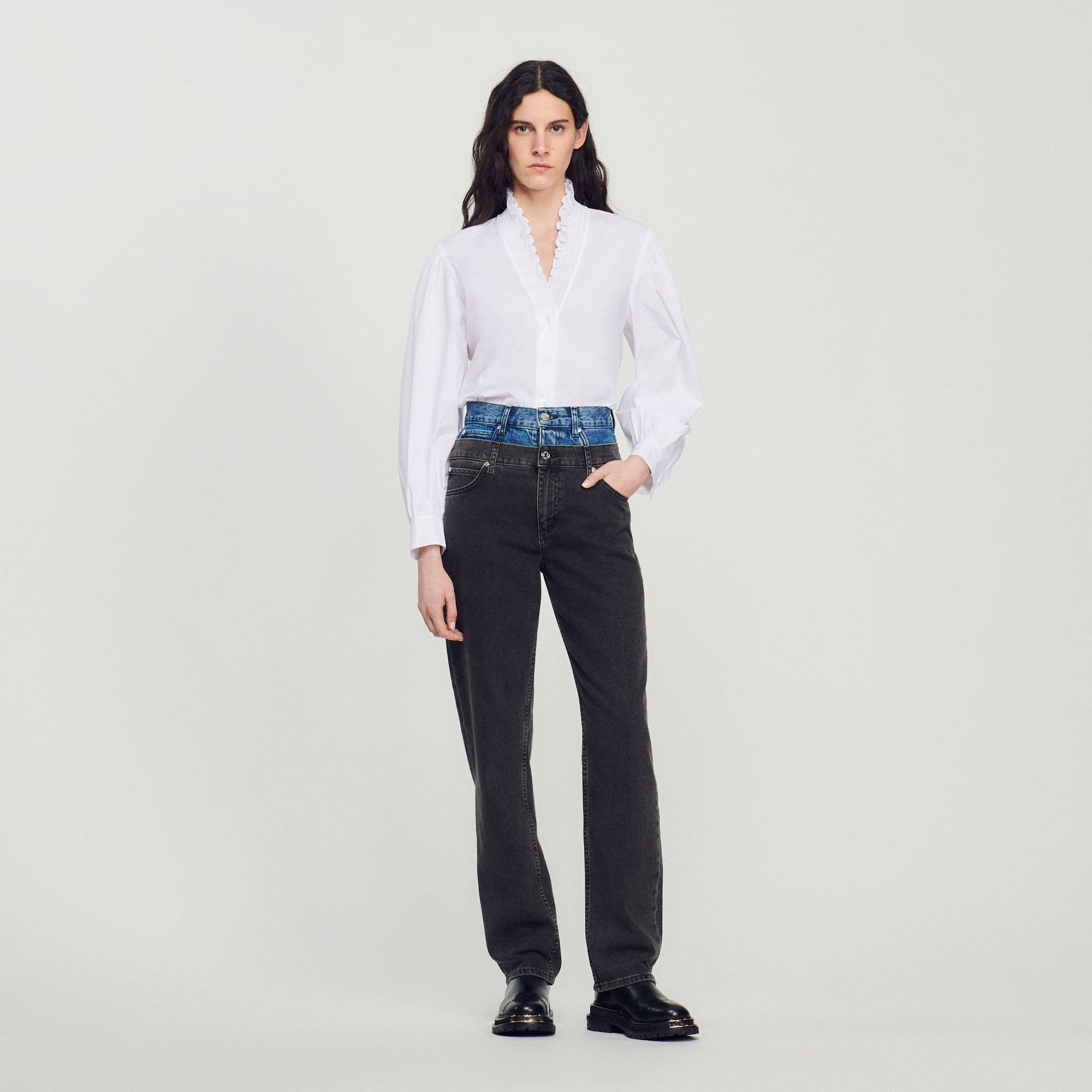 Chemise manche sales courte sandro