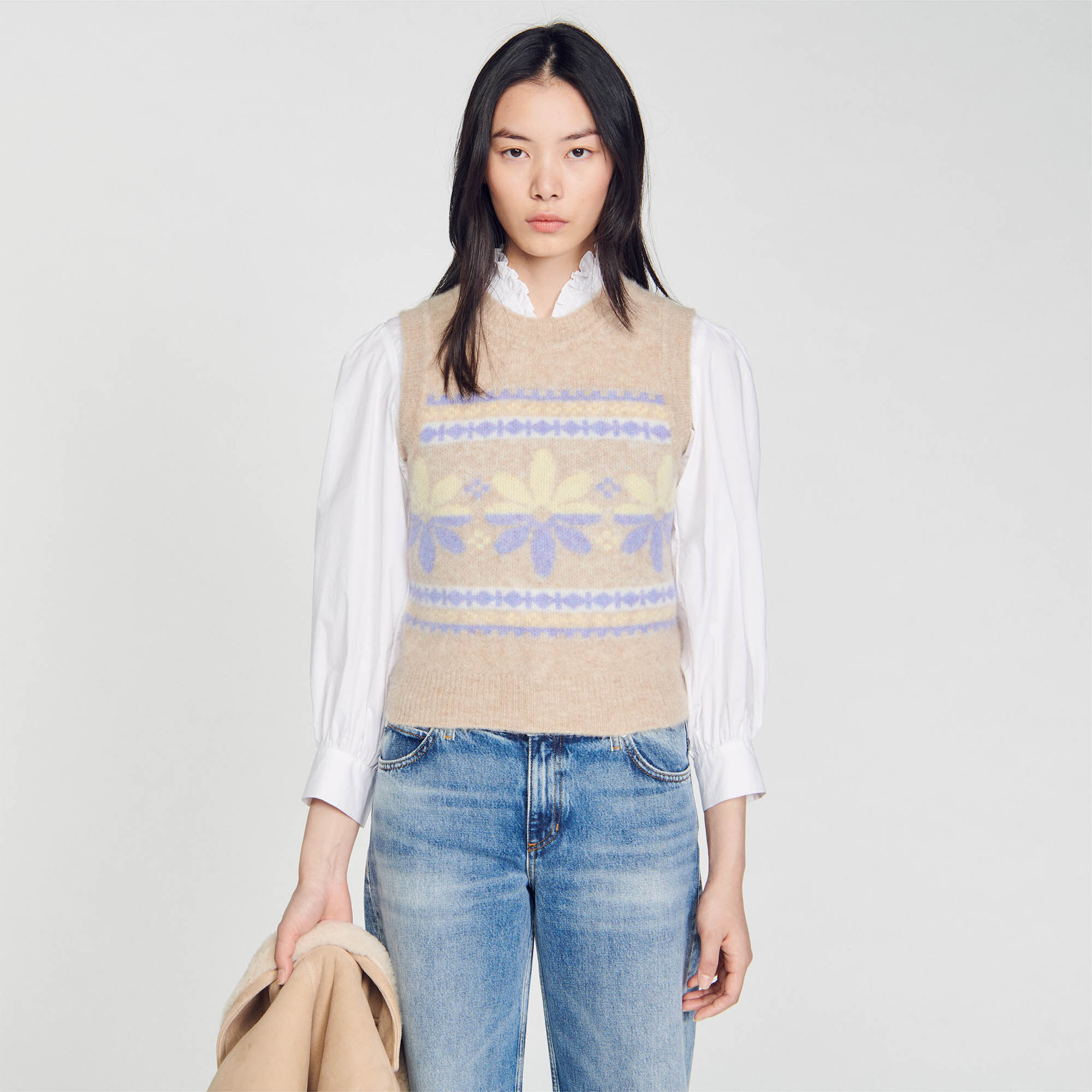 Pull sans manches SFPPU02109 Pulls Cardigans Sandro Paris
