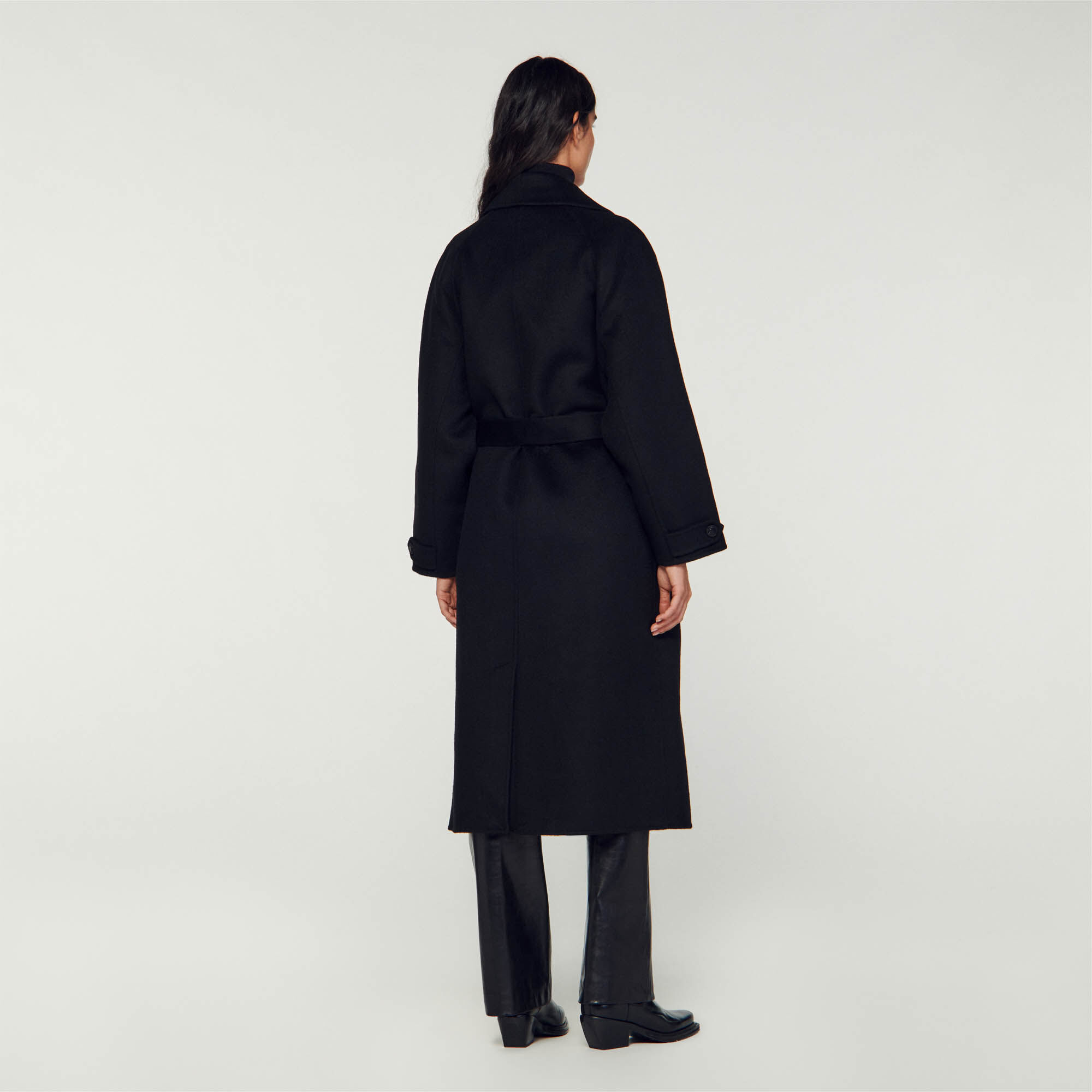 Manteau noir sandro sales